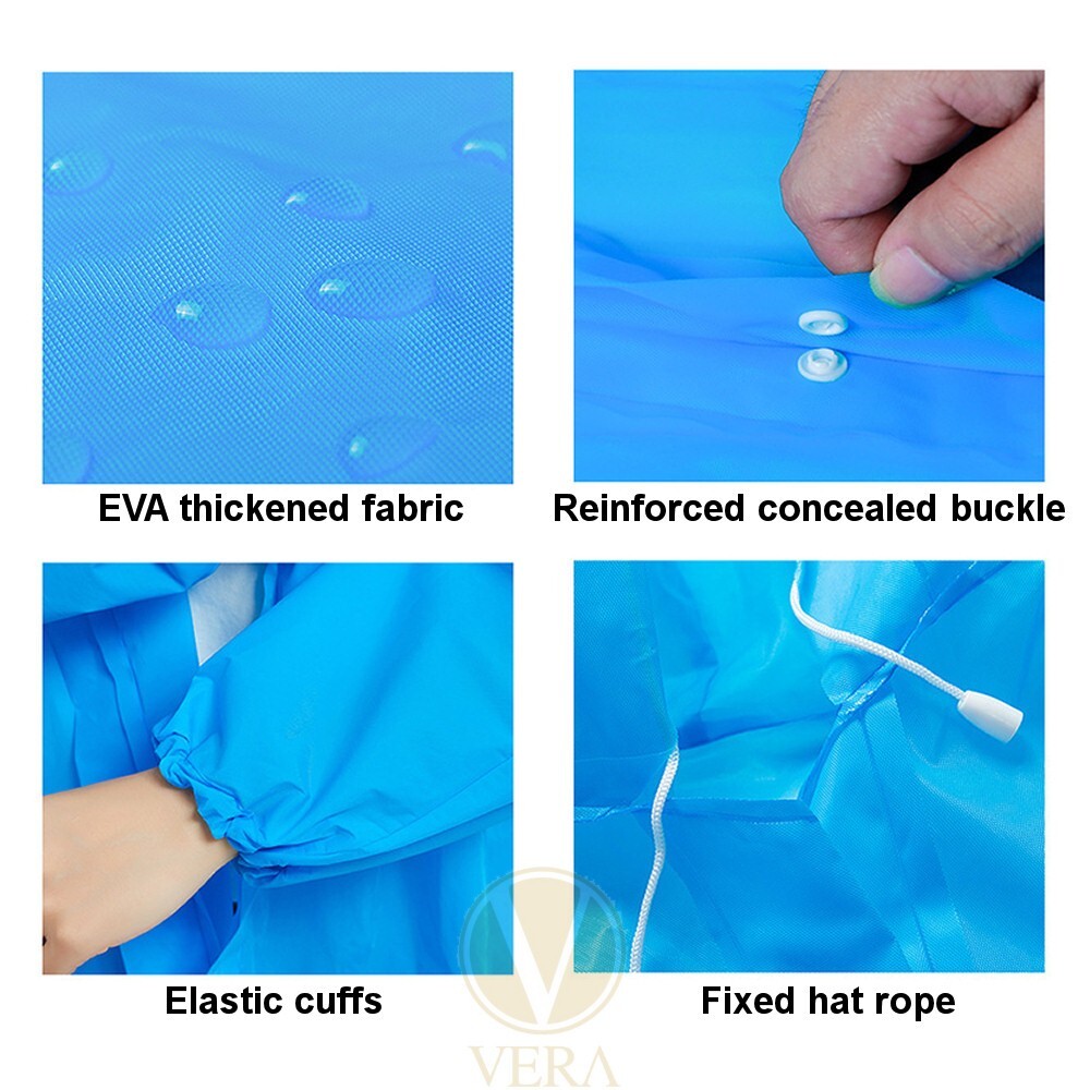 Unisex Adult Waterproof Raincoat Rain Coat Hooded Jacket Poncho Rainwear Camping