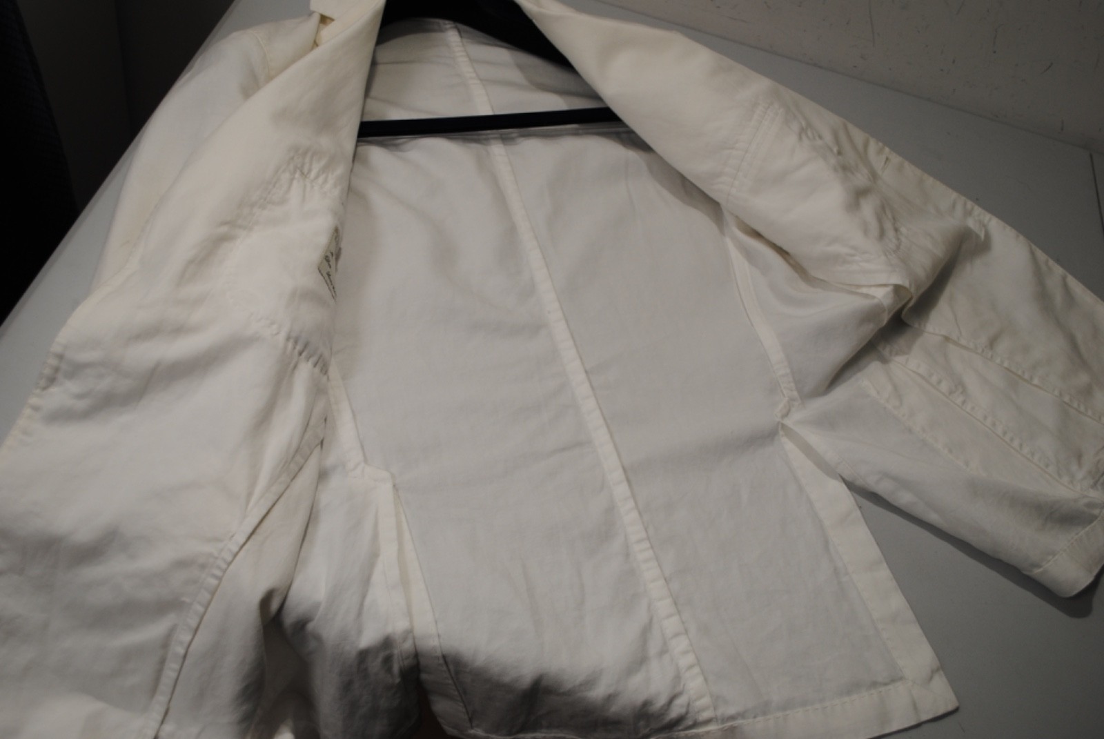 L.B.M. LUIGI BIANCHI MANTOVA JACKET SIZE 48 493.00 COTTON + LINEN + LYOCELL CARD