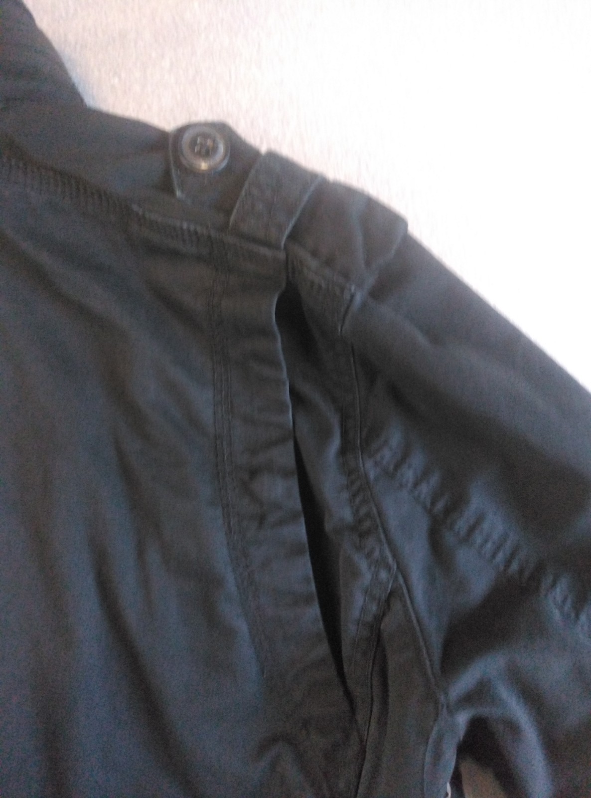 Vintage Brandit Black Britannia Field Coat Jacket Madein Germany Hidden Zip Hood
