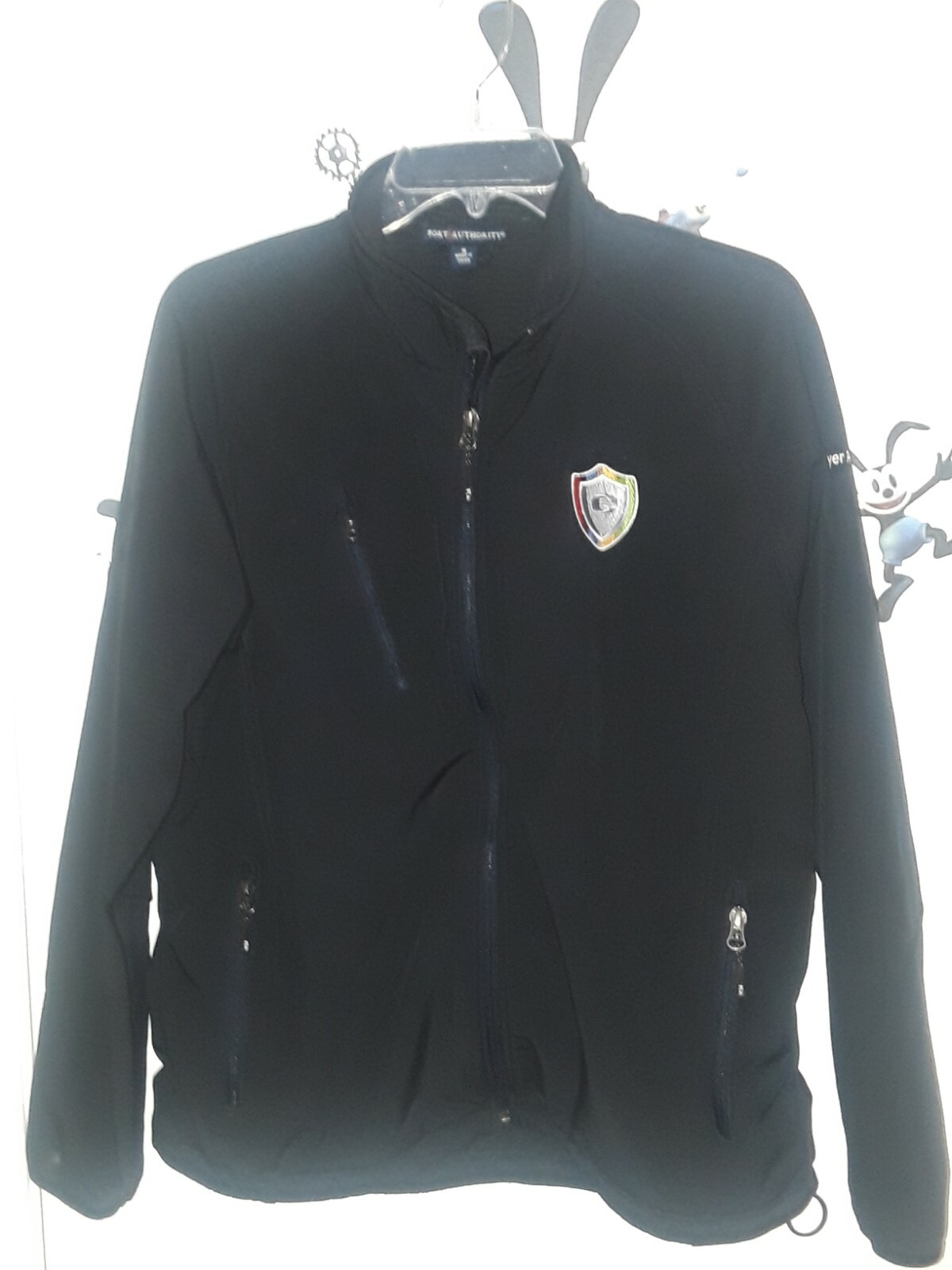Small Employee Ebay Shield Logo Black Jacket Full Zip buyer protection Unisex