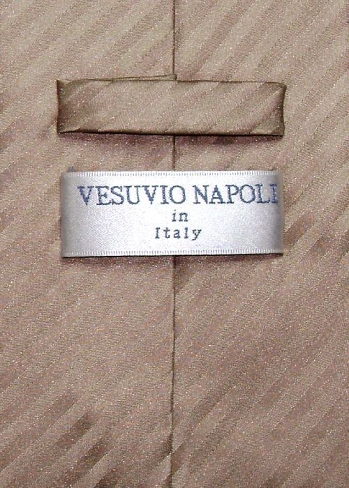 Men’s Dress Vest NeckTie MOCHA Lt. BROWN Vertical Striped Design Neck Tie Set
