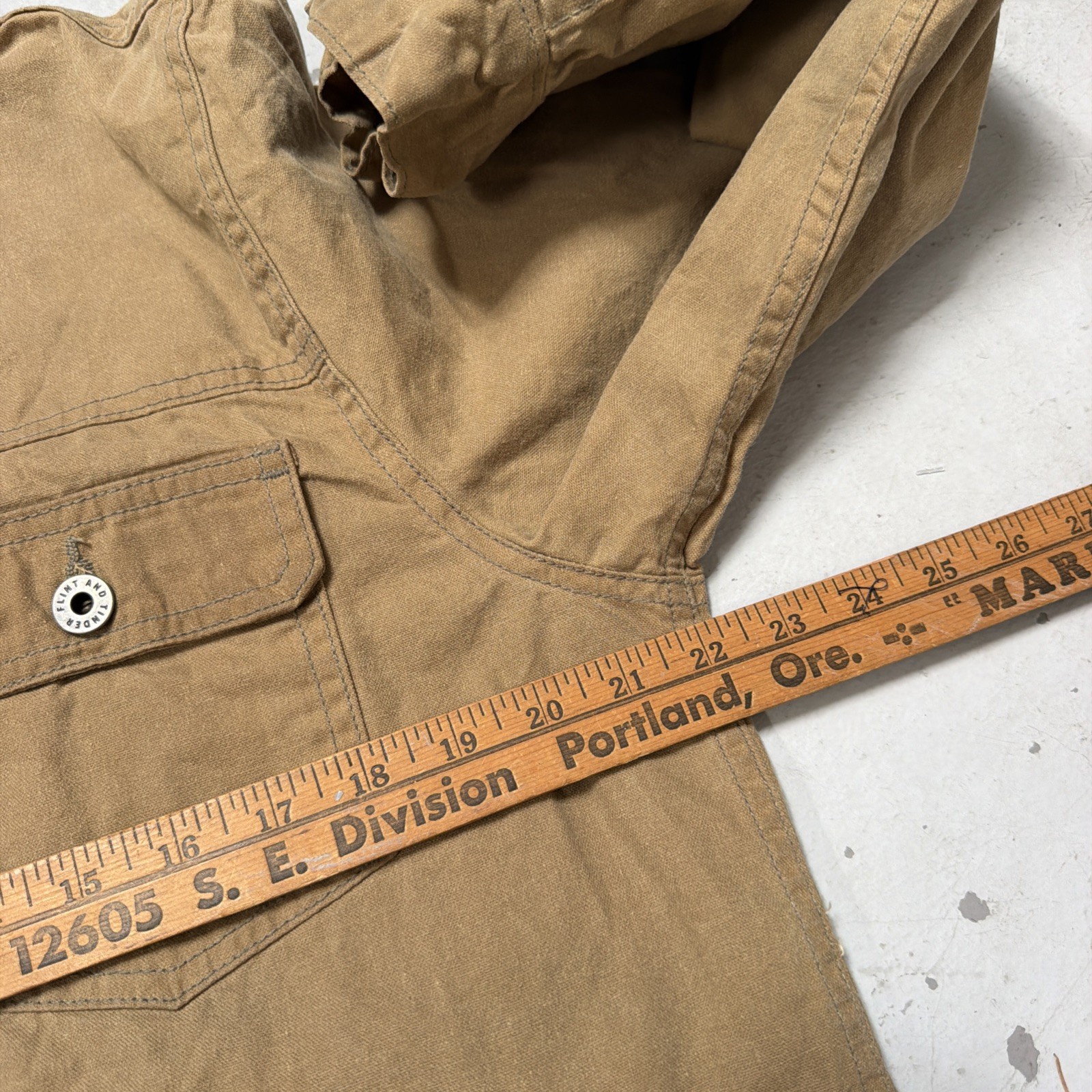 Flint & Tinder Waxed Trucker Work Jacket Lined Made In USA L $328
