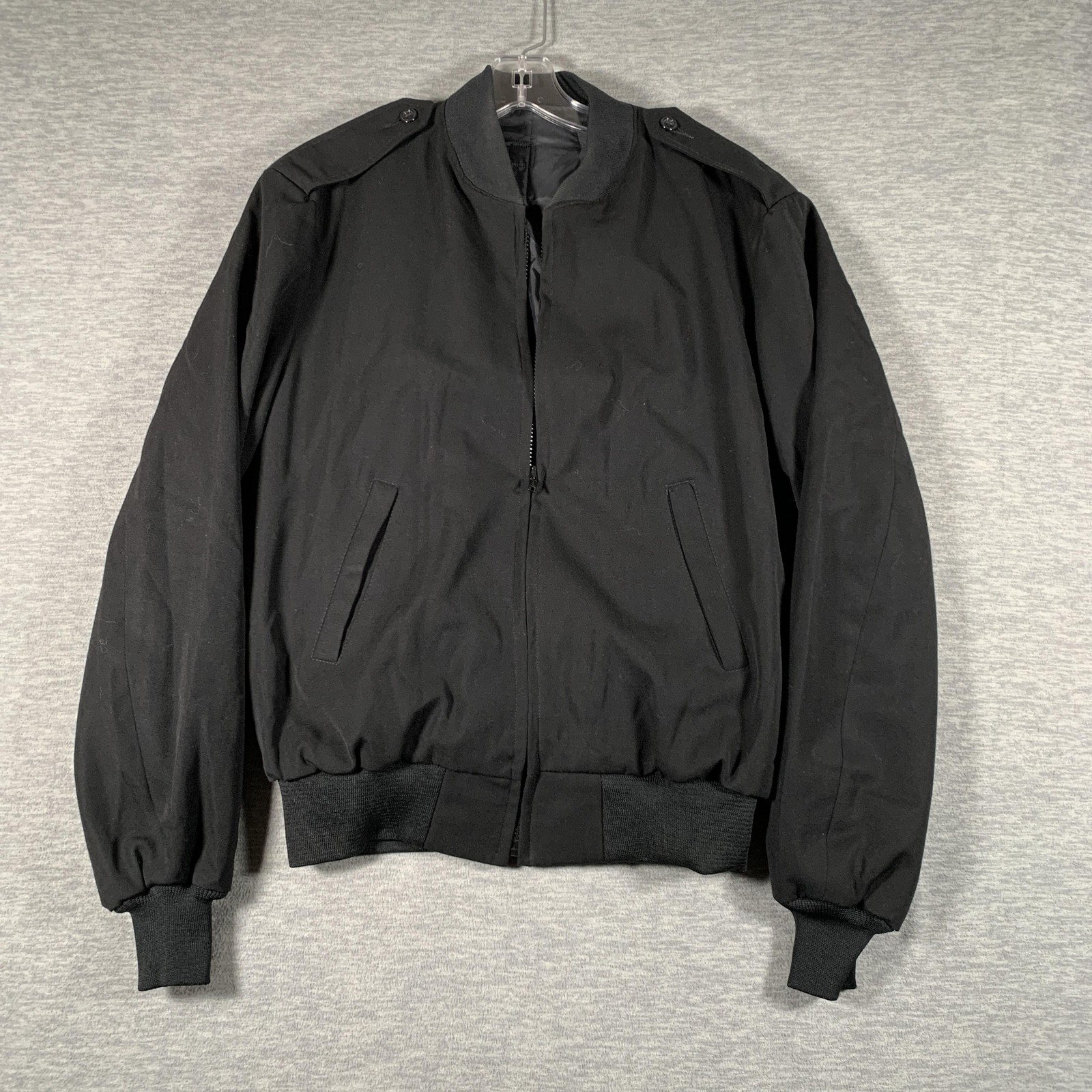 Patriot Jacket Mens 40 Regular Black Windbreaker Bomber Removable Liner
