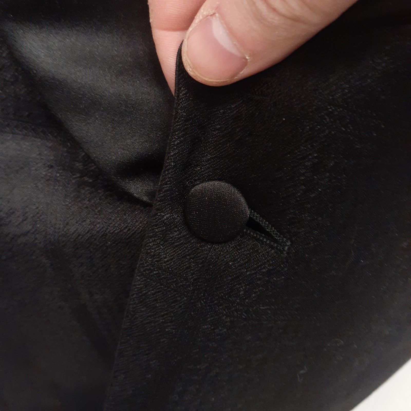 Ermenegildo Zegna 42 Short 1 Button Black Silk Dinner tuxedo jacket Shawl Collar