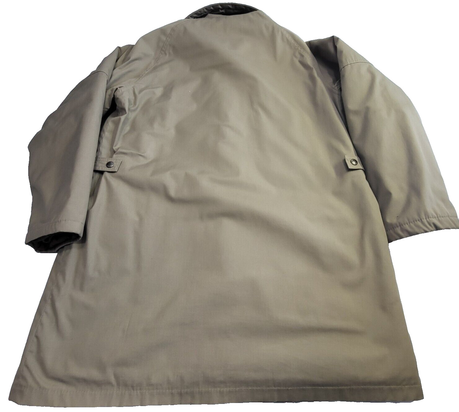 Field And Stream Brown Tan Four Button Full Zip Coat Corduroy Collar Sz 40 Vtg