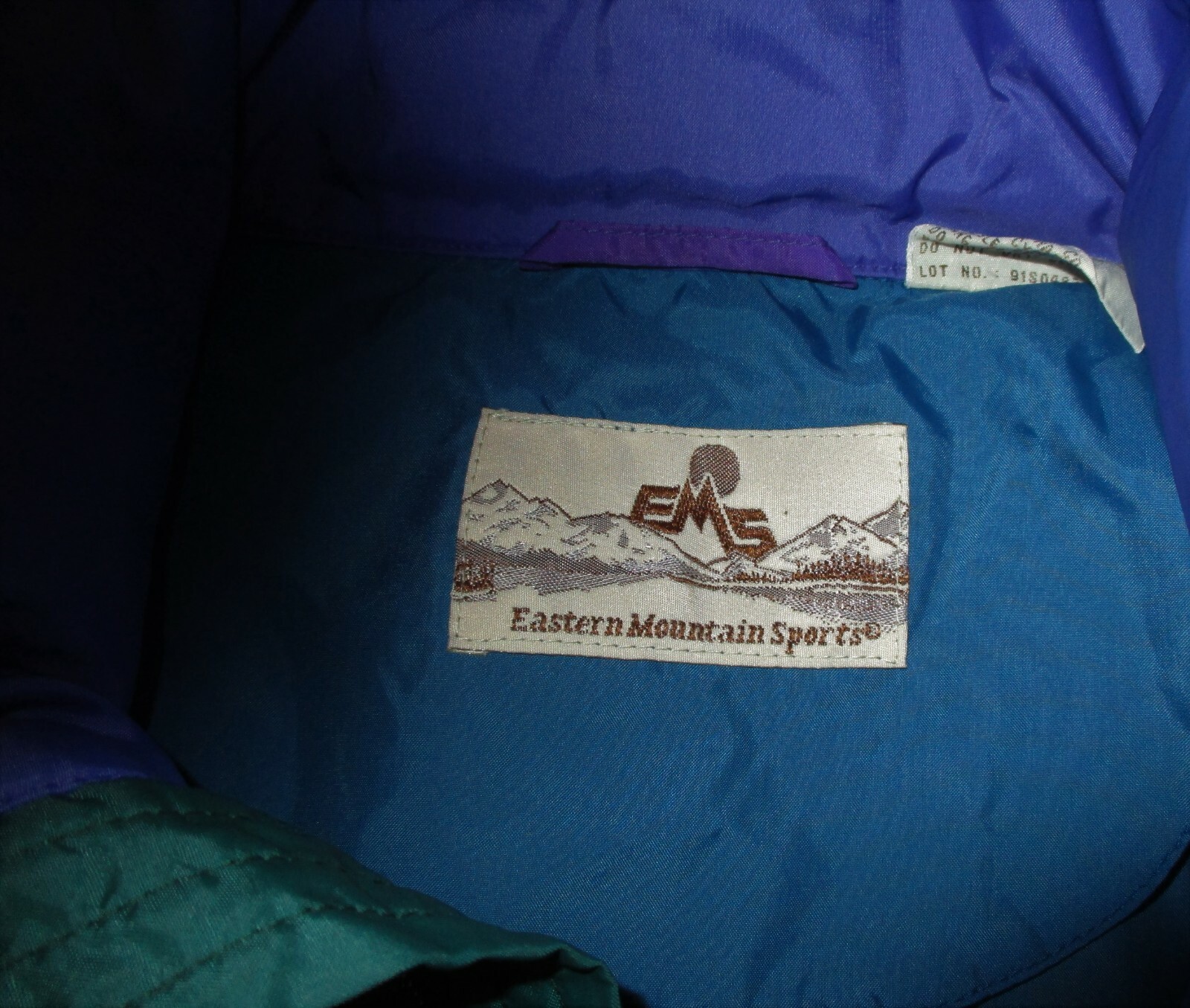 EMS EASTERN MOUNTAIN Sports Blue 1/2 Zip Windbreaker Jacket Size M