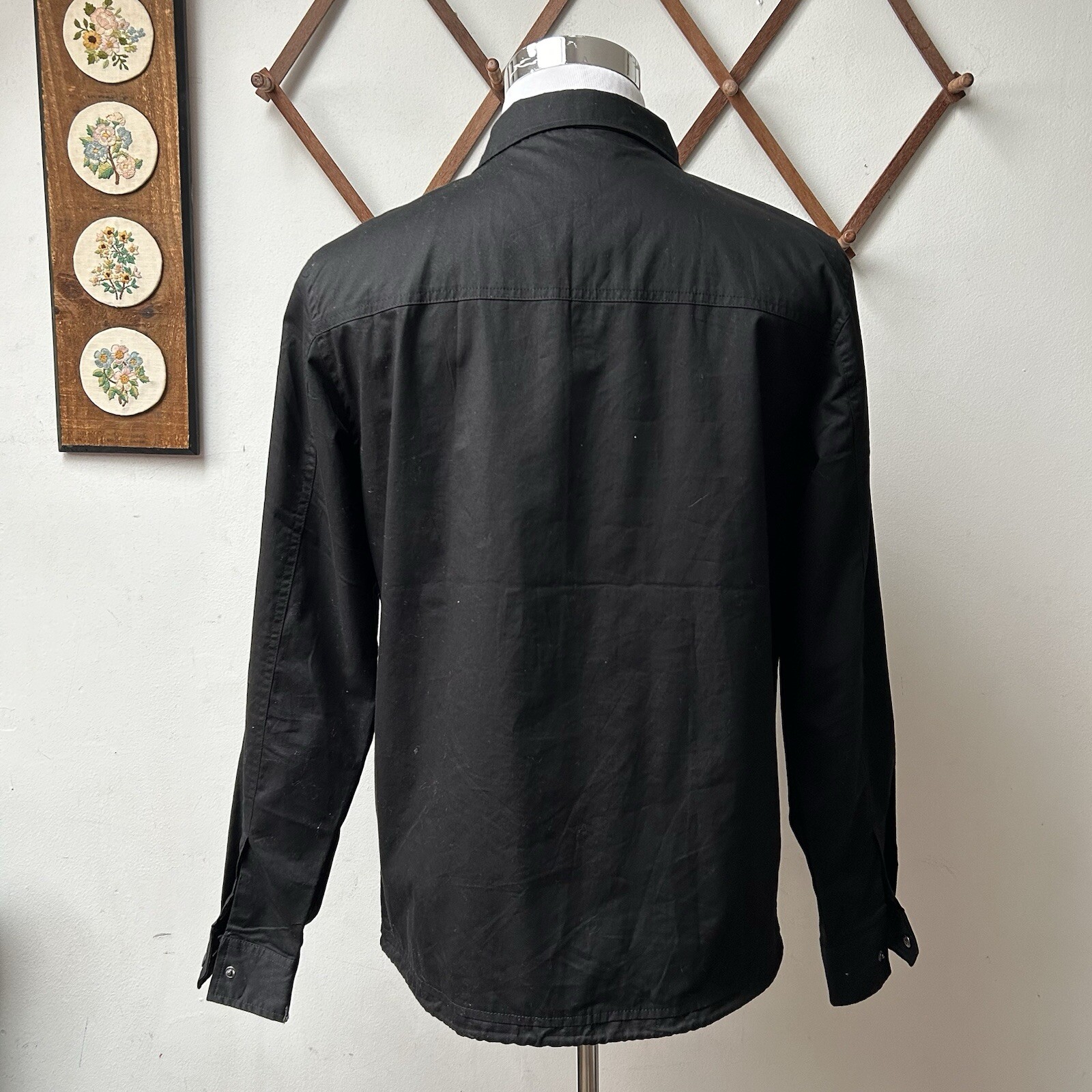 ZAK Los Angeles Lightweight Black Shirt Jacket Snap Button Men’s Medium