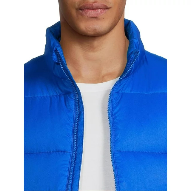 Swiss Tech Mens Puffer Vest Blue Performance Gear Size L, XL, 2XL, 3XL Zip Front