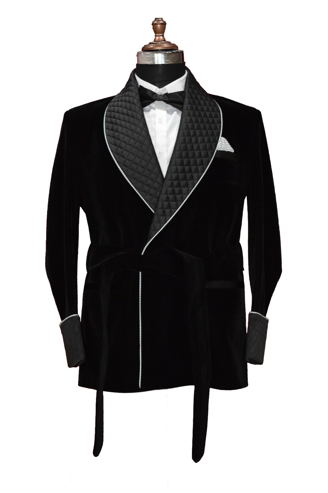 Men Black Smoking Jacket Designer Elegant Luxury Stylish Party Wear Blazer Coat