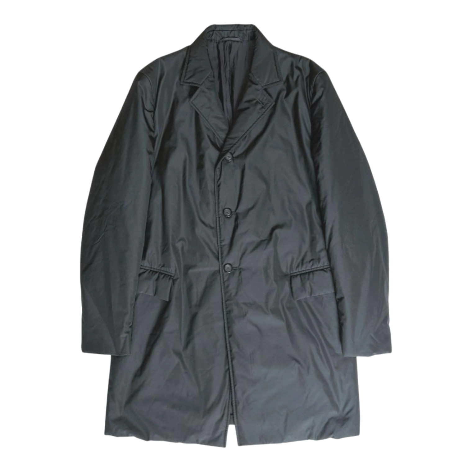 Jil Sander 90s Padded Coat Men’s 52 Black Polypropylene Archival Made in Italy