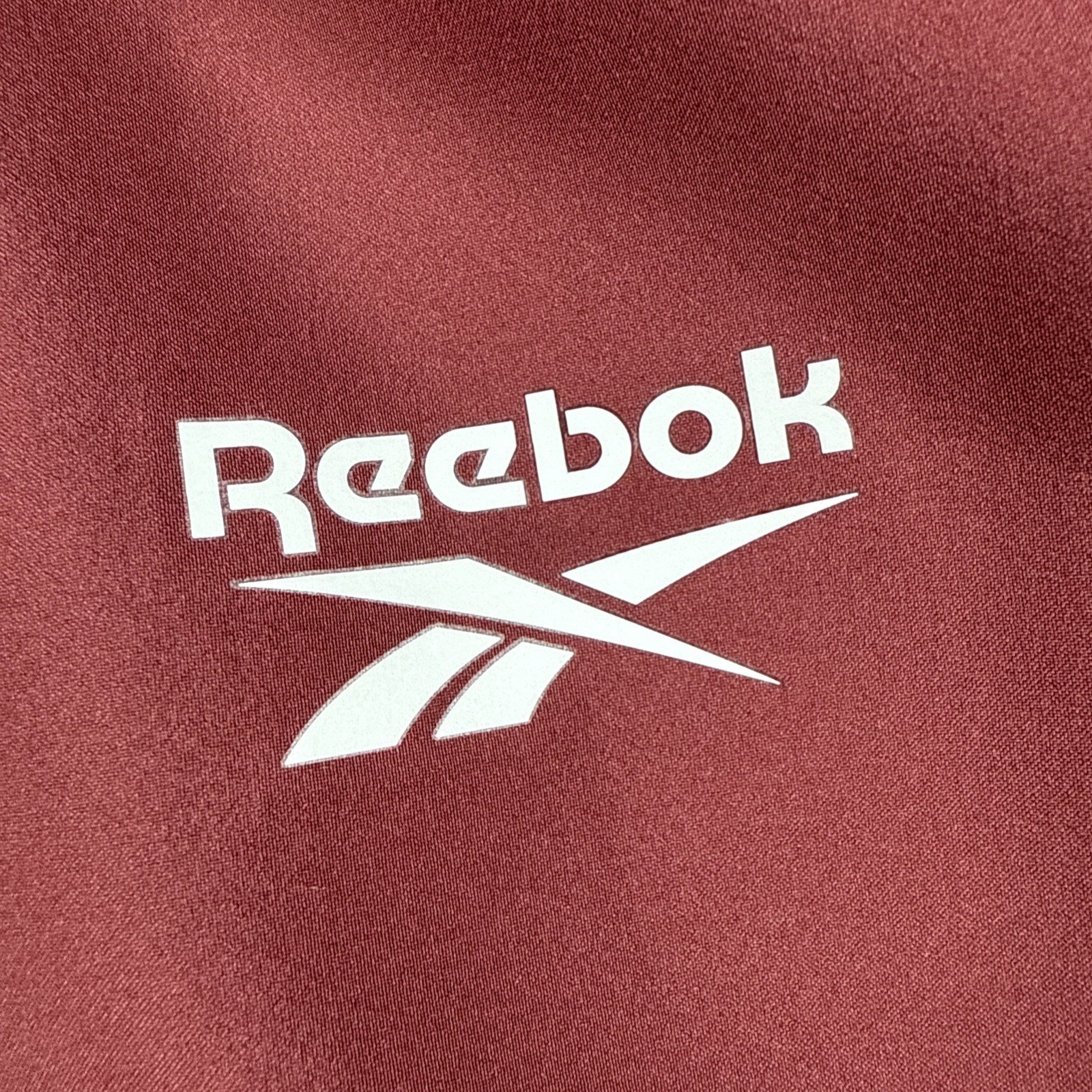 Reebok Jacket Mens M Full Zip Lightweight Performance Polyester Maroon Outdoors