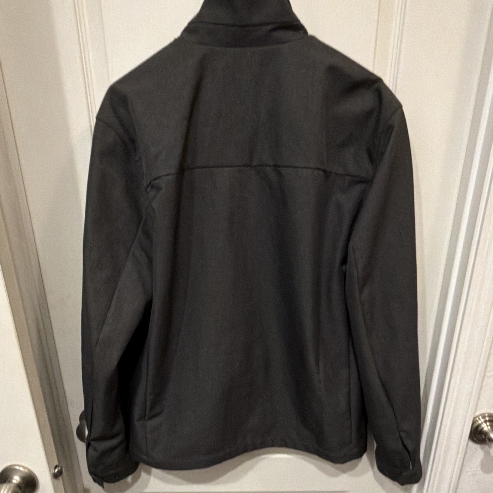 Michael Kors Men’s Black Full Zip Lined Short Jacket, Stand-Up Collar, L