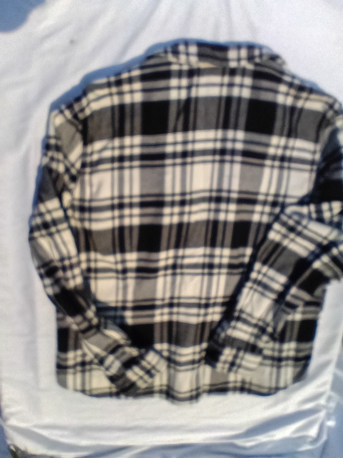 Chaps Flannel Plaid Black And White Zip Up Men’s Jacket