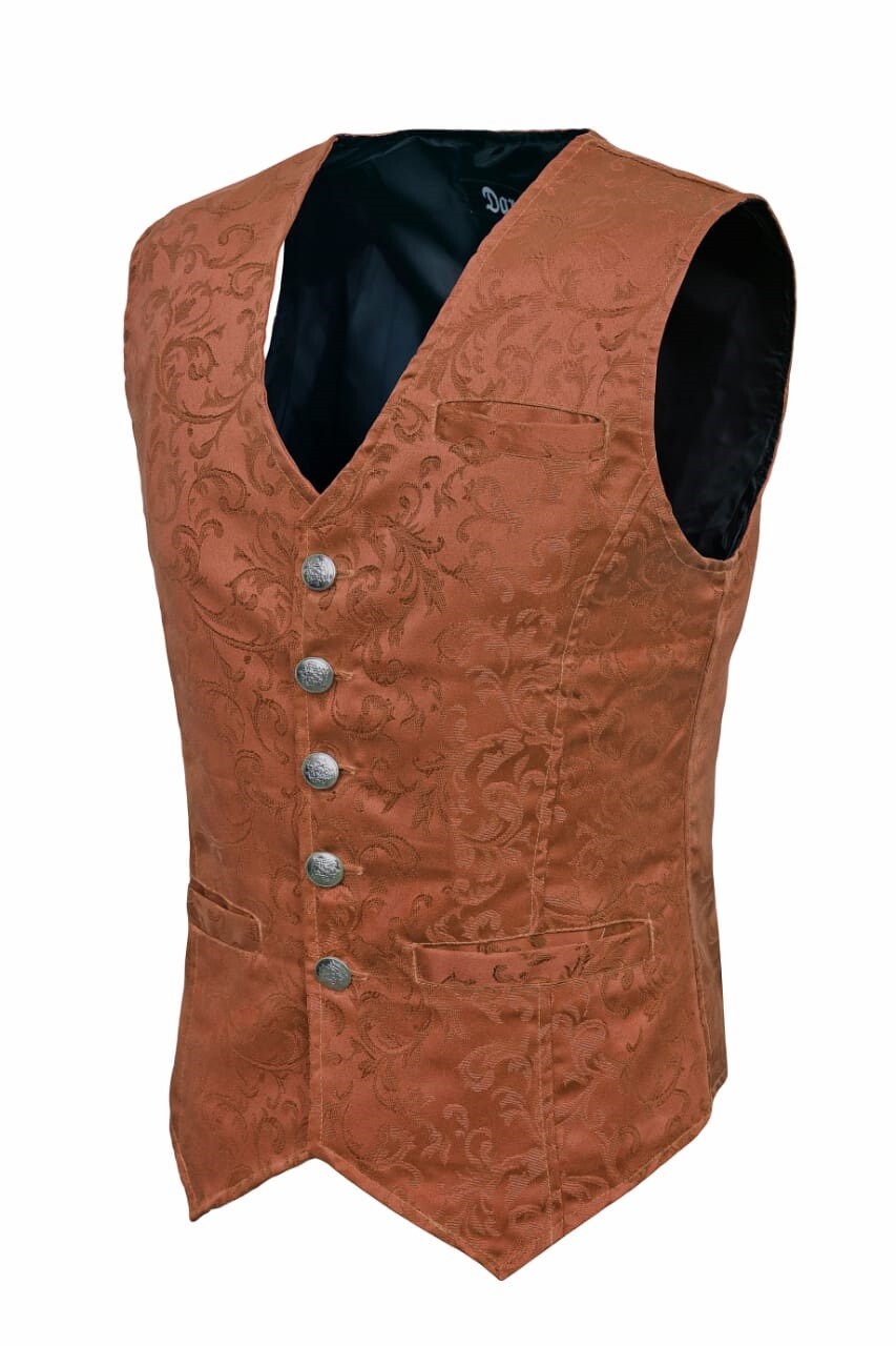 Brocade Men’s Vest Waistcoat Gothic Steampunk Victorian/Western-Reenactment/USA
