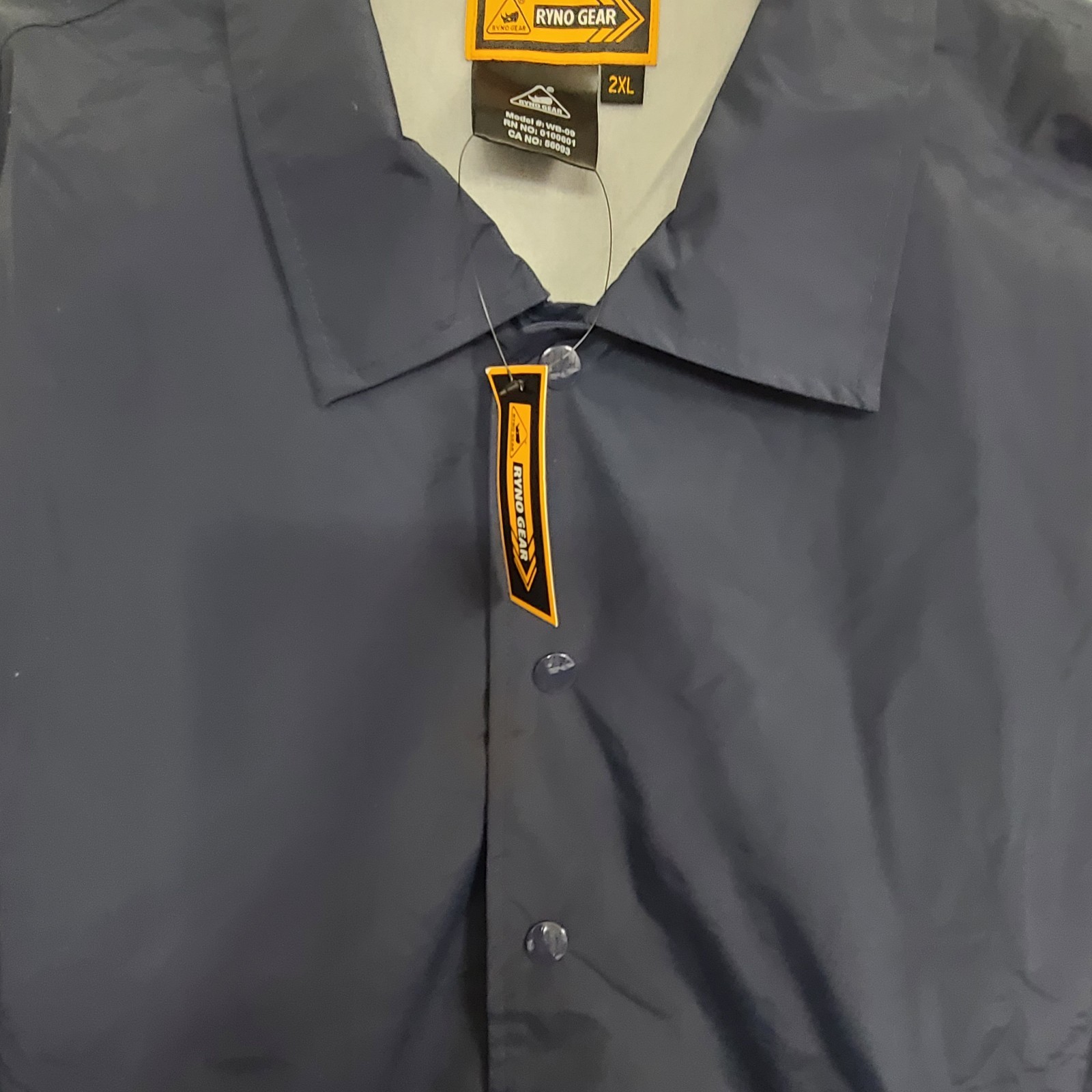 Men’s Water Resistant Lightweight Button Up Windbreaker Drawstring Coach Jacket