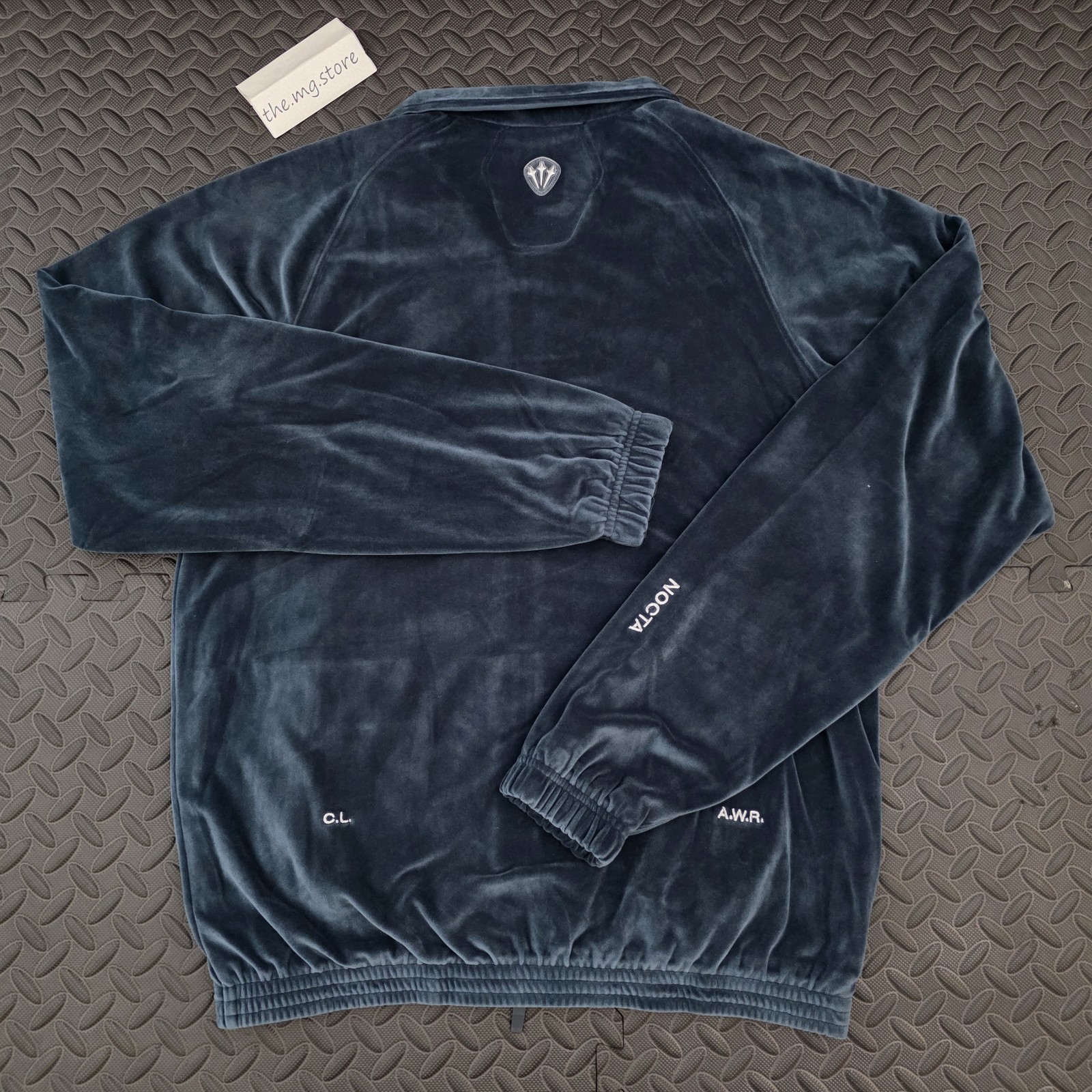 Nike x NOCTA Swarovski Velour Zip Armory Navy Jacket, DV3734-454 Men’s Sz M