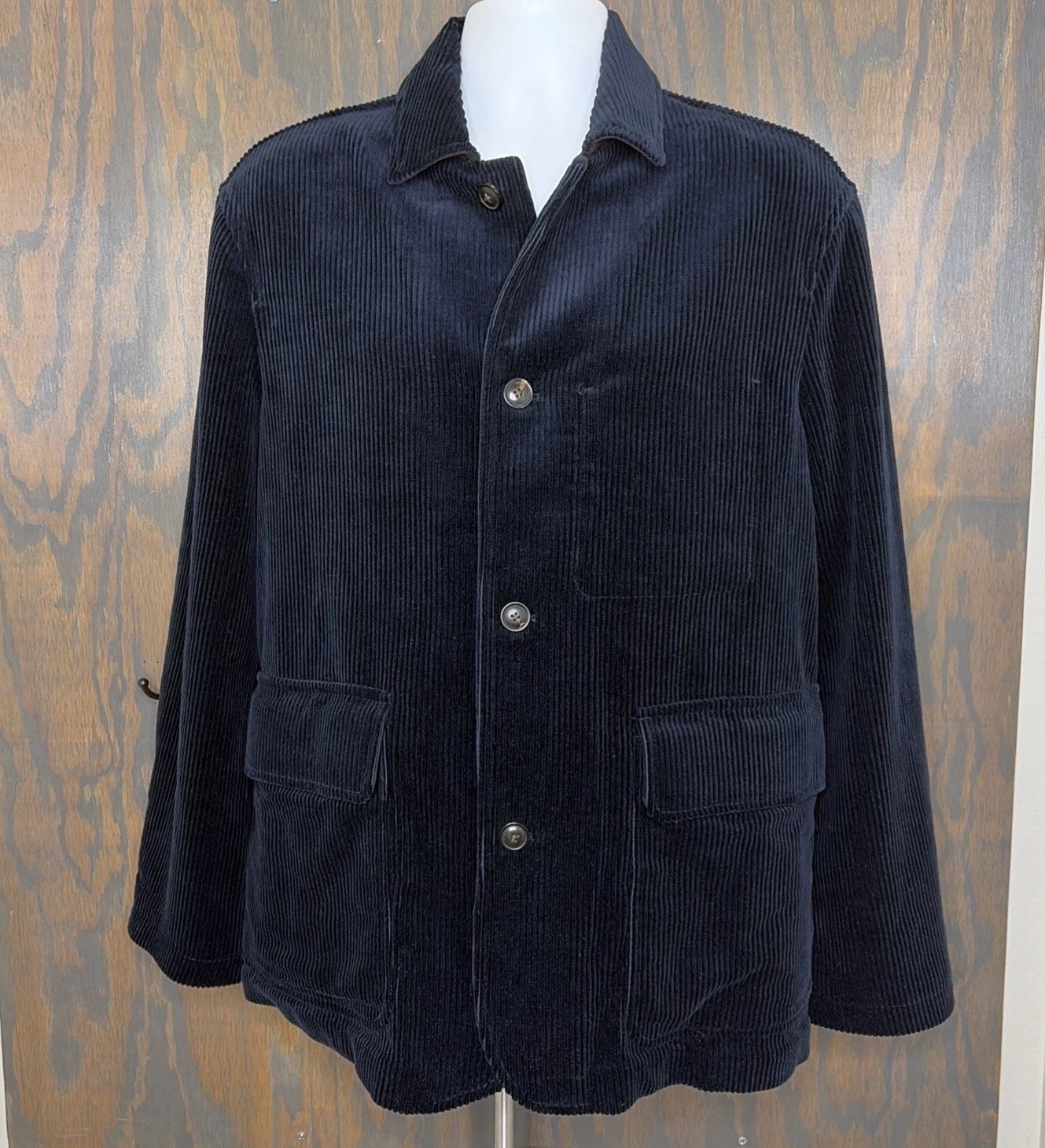 Todd Snyder Men’s M Navy Blue Italian Corduroy Walking Jacket Heavy Coat NEW
