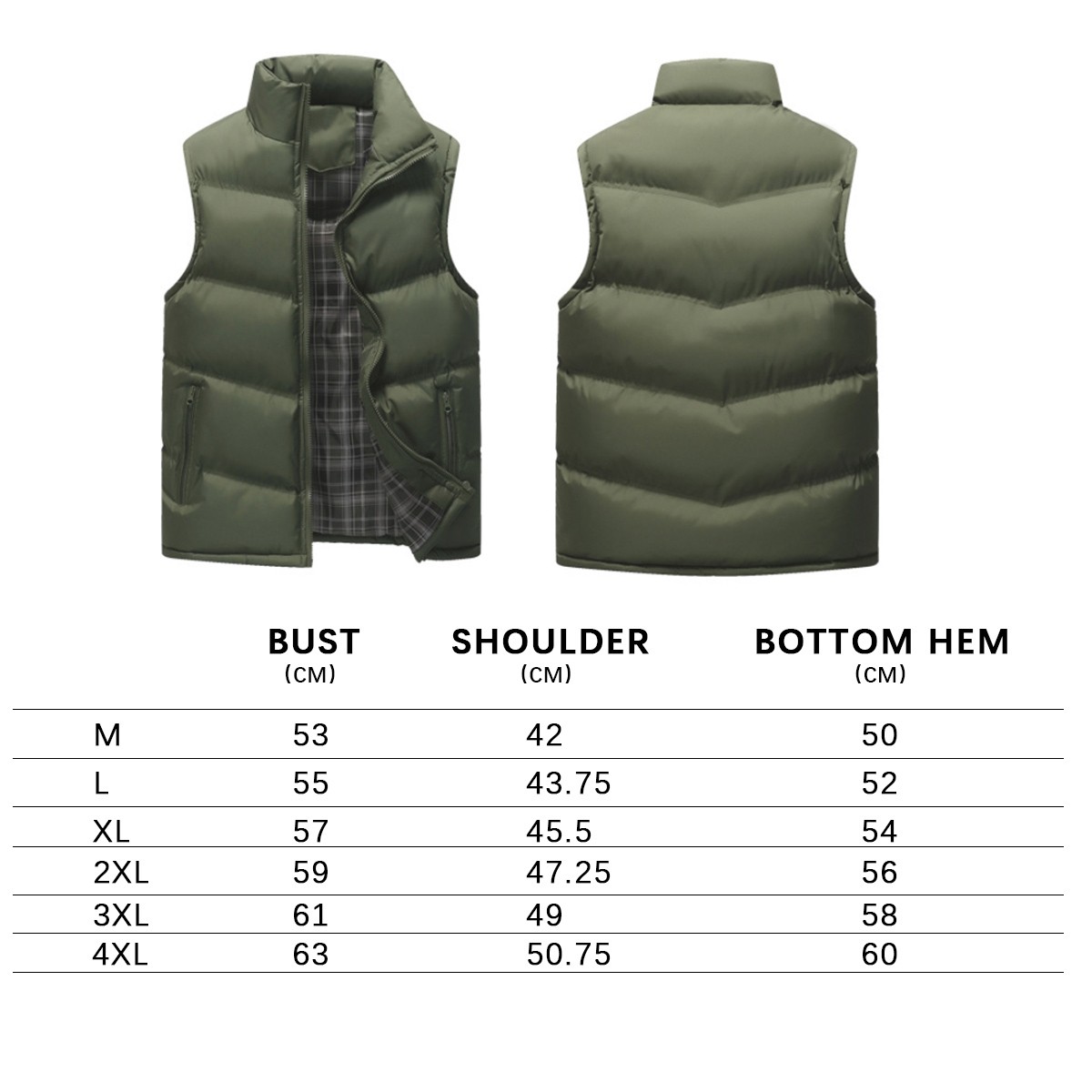 Men’s Quilted Down Vest Puffer Gilet Jacket Sleeveless Winter Warm Padded Coat