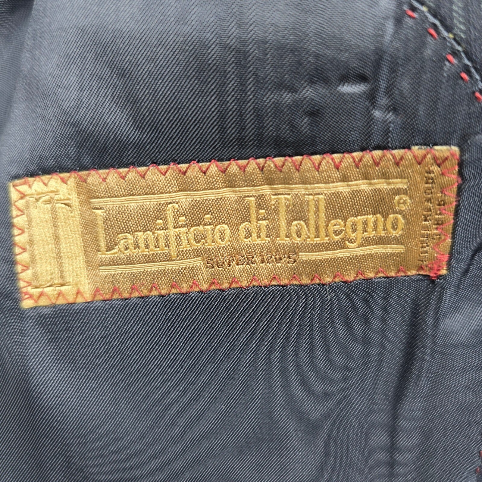 Pronto Uomo Couture Blazer Made in Italy Wool Pinstripe Two Button Men 38R Black