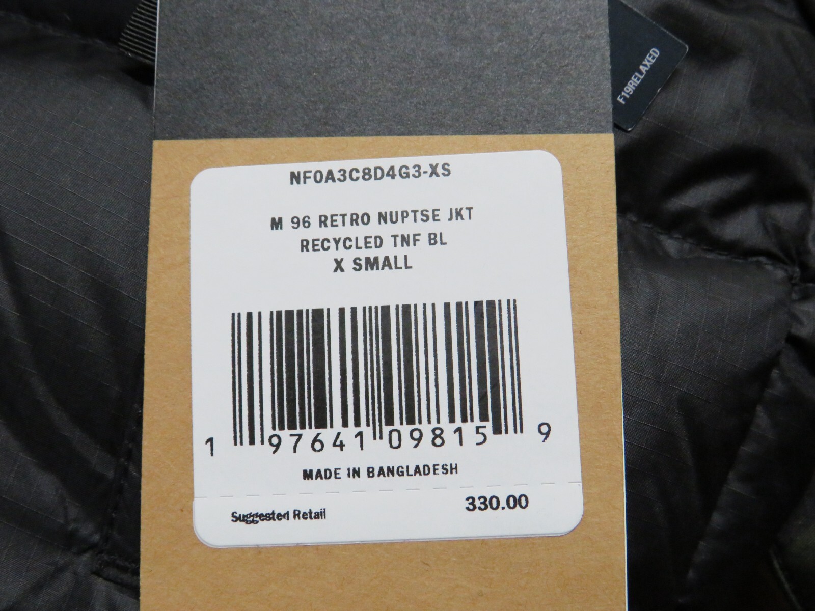 Mens XS The North Face 1996 Retro Nuptse 700-Down Insulated Jacket – Black