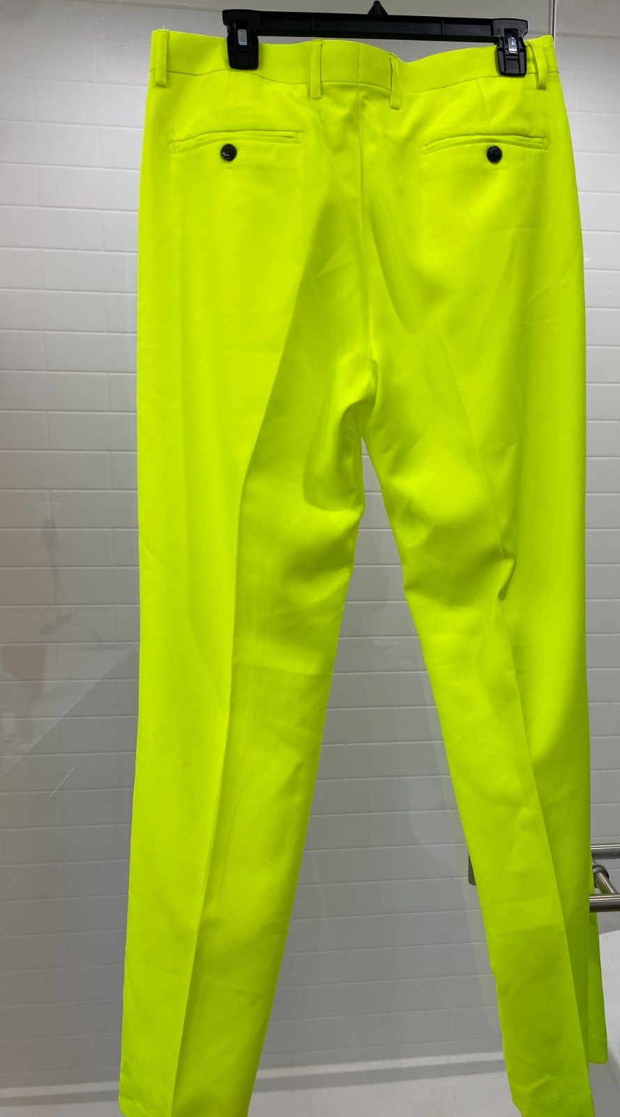 NEW SOLD OUT SHINESTY NEON yellow “STAY WEIRD & SHINE ON” MENS SUIT 44 Pant33/34