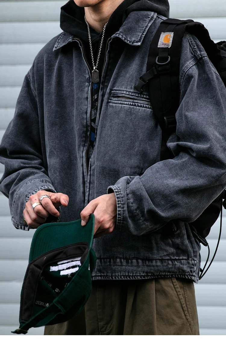 Japanese Vintage High Quality Cargo Jacket Mens Clothing Outdoor Casual Jacket