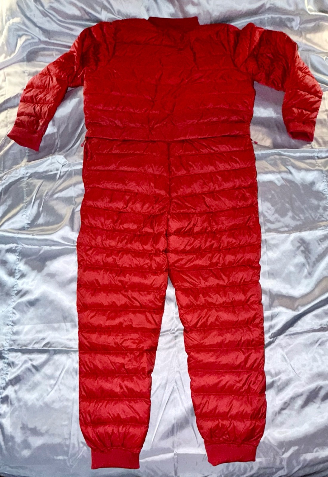 NWT Eddie Bauer Red Nylon Down Camp Suit 2025 One Piece XL