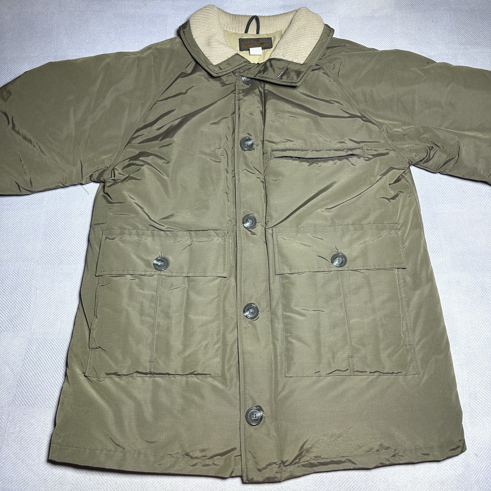 Vintage 80s 90s Eddie Bauer Parka Jacket Mens XL Goose Down Puffer Olive Green