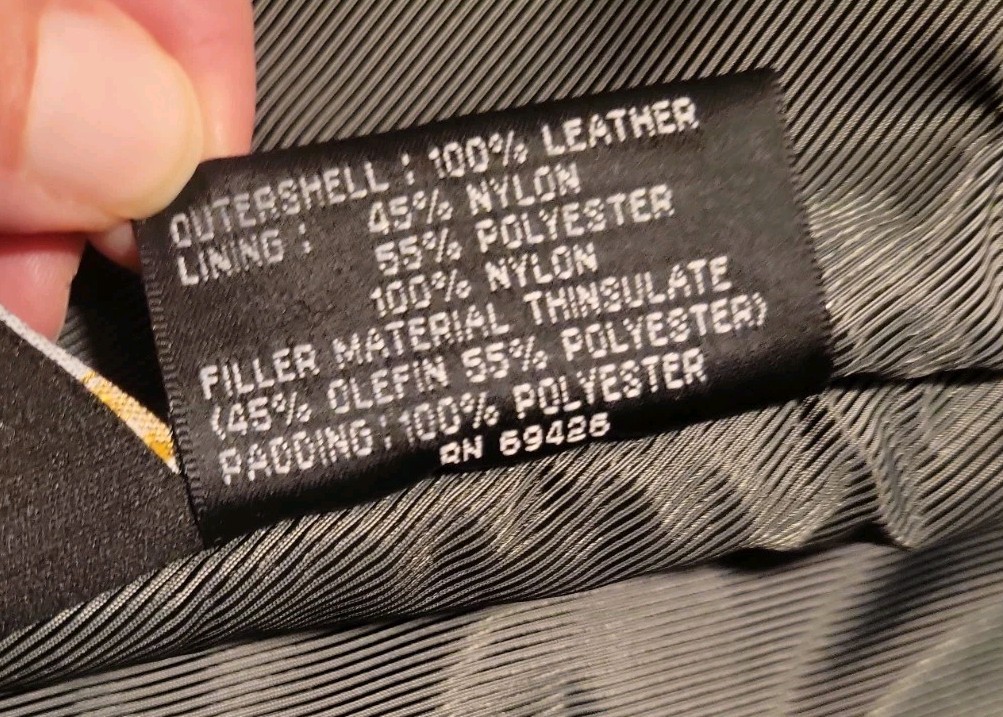 Vtg Wilsons Pelle Studio Black Leather Jacket Mens L Button Up Thinsulate Liner