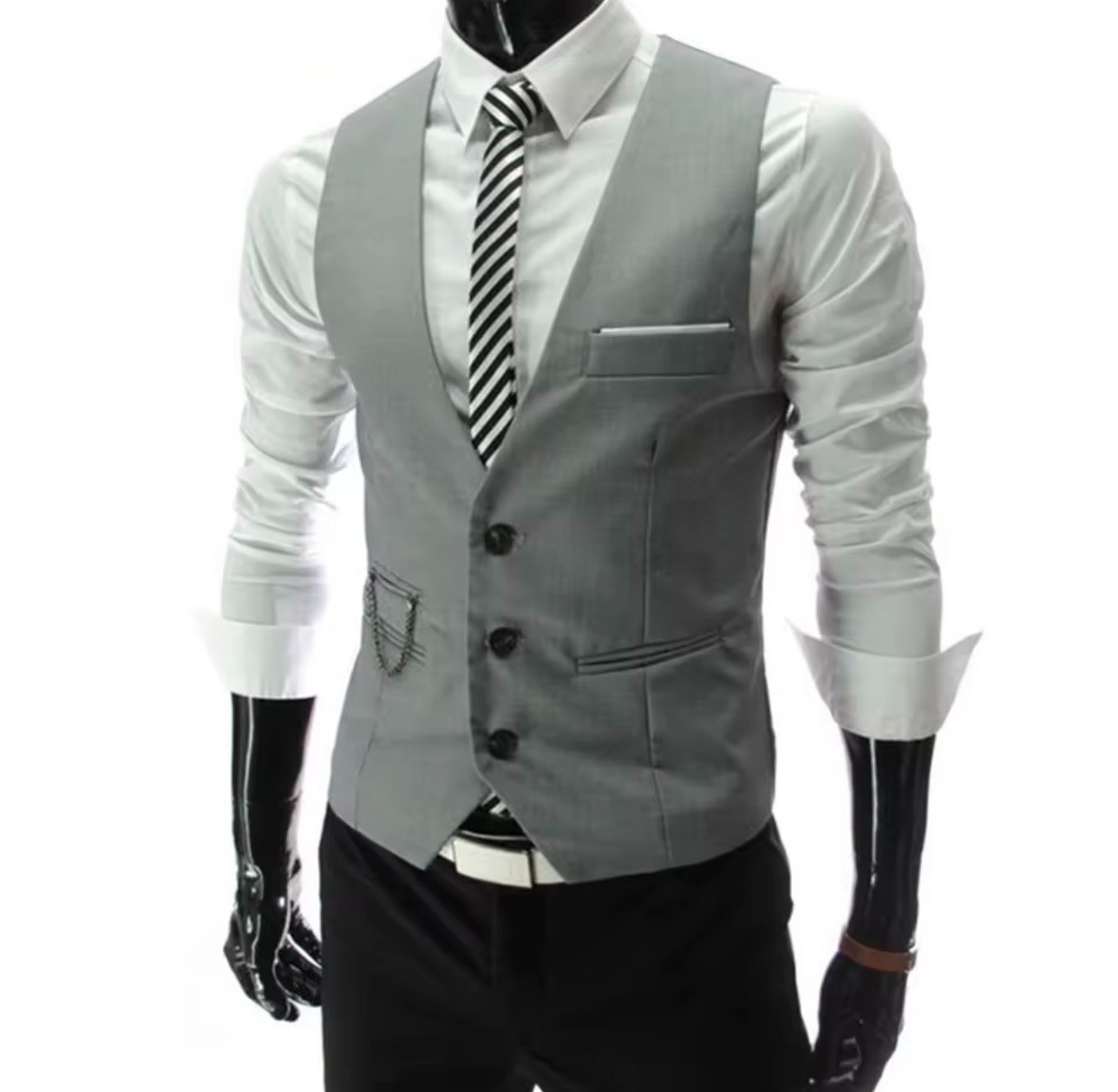 «Chalecos De Vestir Ajustados Para Hombre Chaleco Para Traje Para Hombre Chalec»