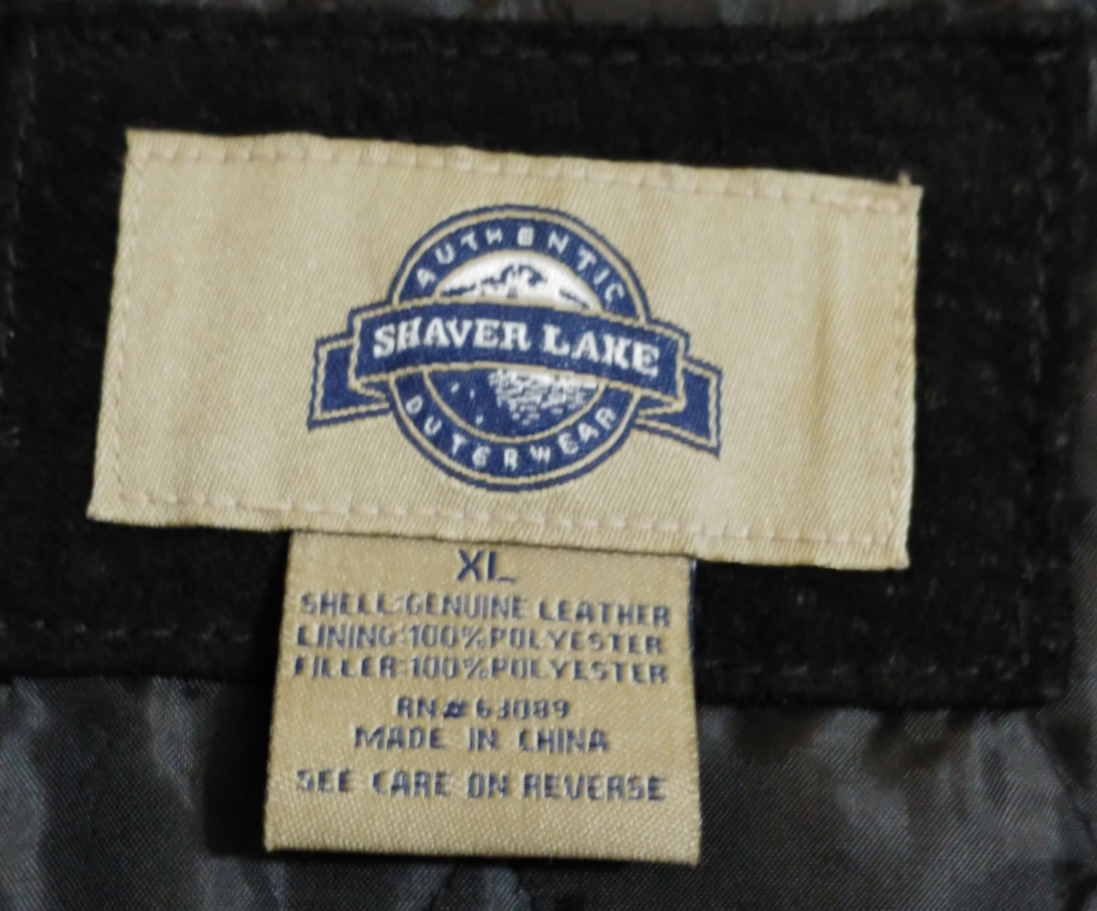Shaver Lake Genuine Leather Jacket Matte Black Finish Polyester Lining XL Zip