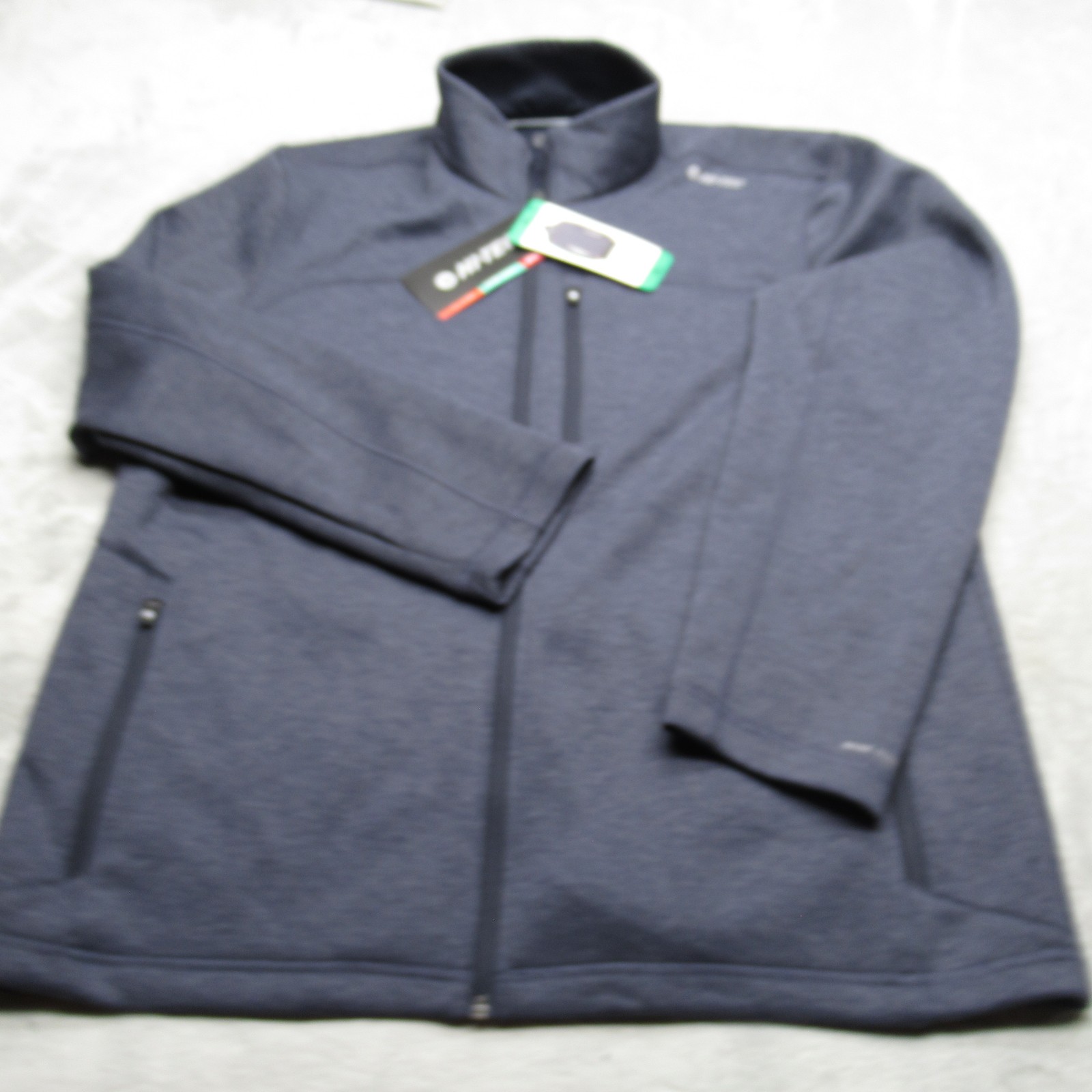 Hi-Tec Thermo Jacket Mens XL Navy Full Zip Performance Softshell Thermal NEW