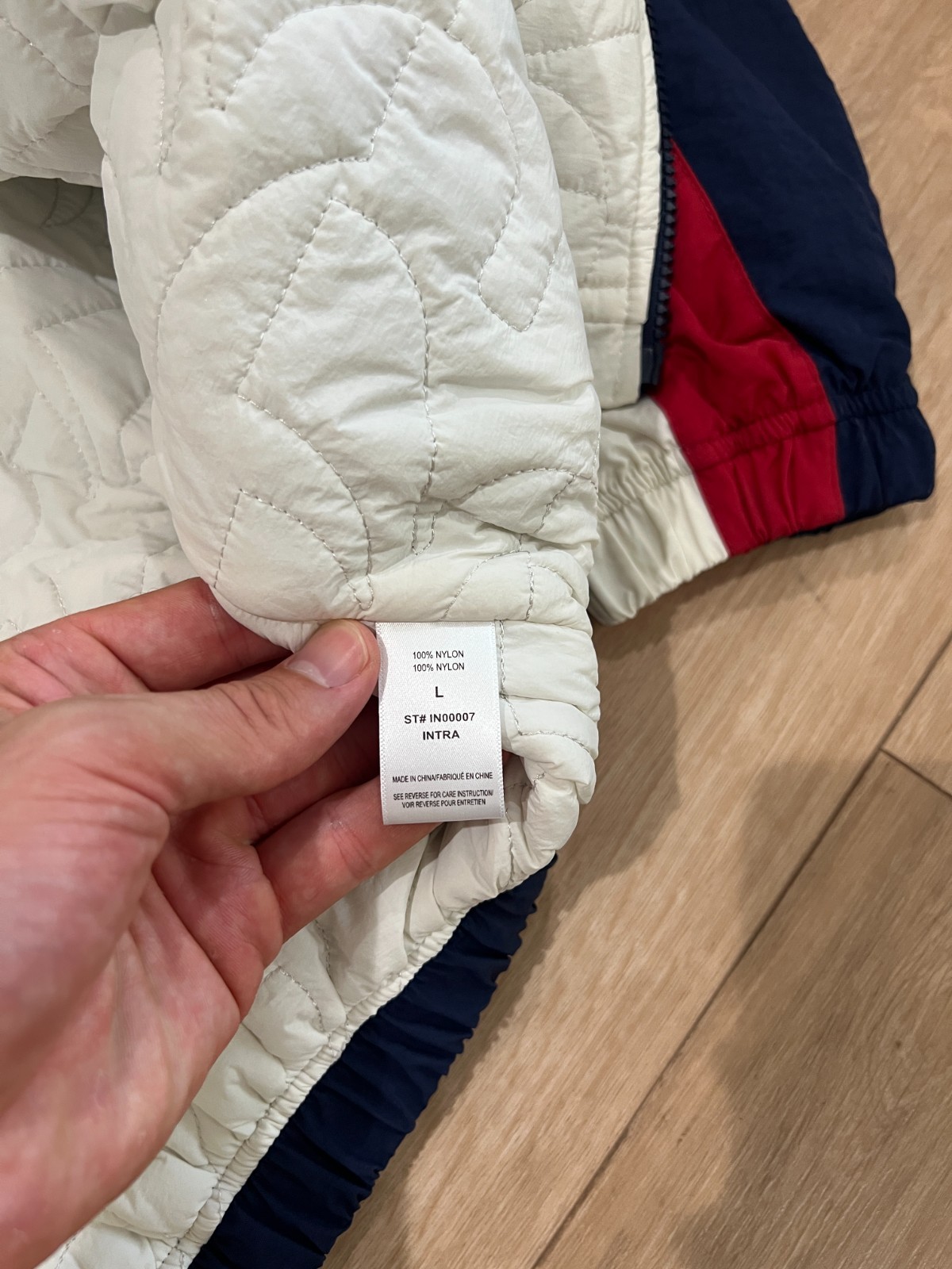 Intra Sport Vintage-Inspired England Zip-Up Puffer Jacket Size L