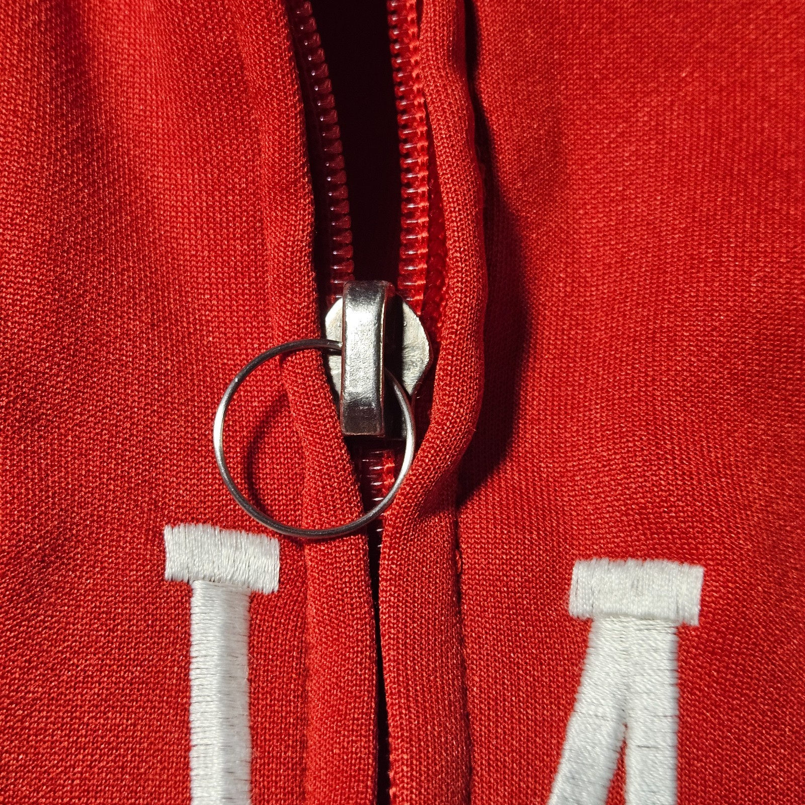Vintage Red White G Unit Heavyweight Embroidered Full Zip Jacket 2XL Nice