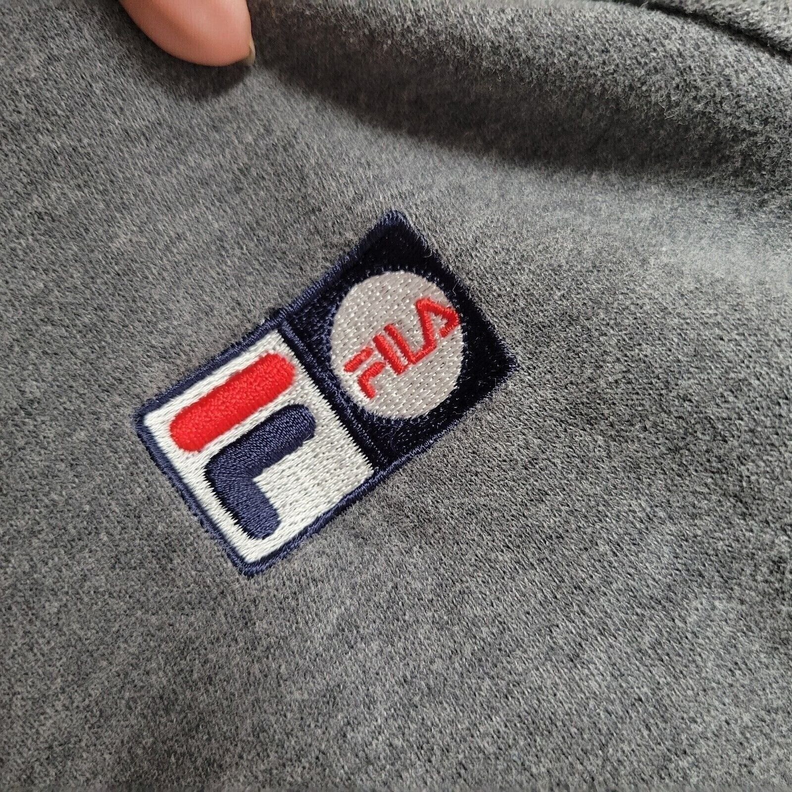 Fila Mens Coat Size XL Full Zip Gray Pockets Fila Labeled Pull on Zipper Jacket