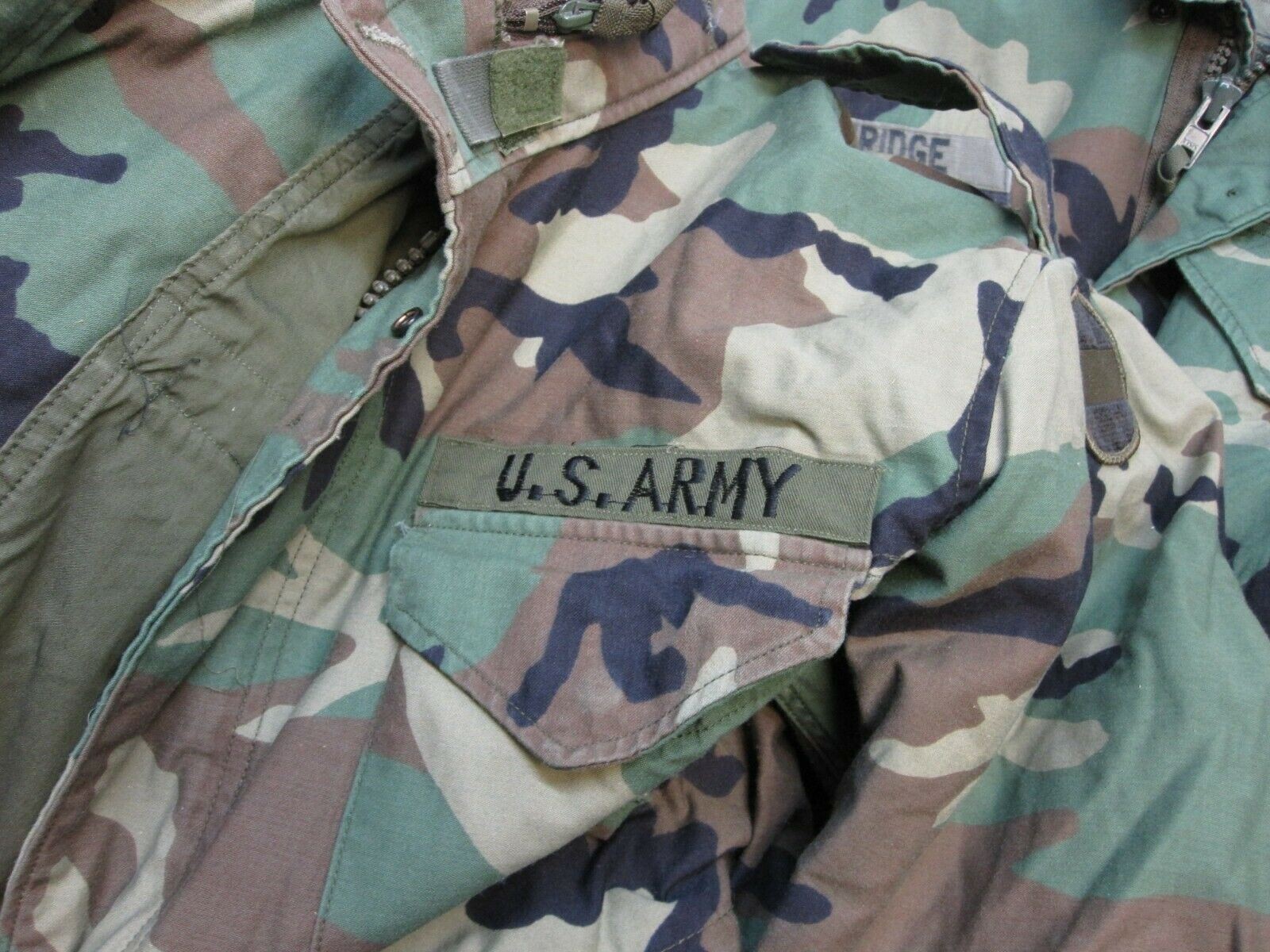 US MILITARY MEN’S WINTER CAMOUFLAGE WOODLAND FIELD JACKET M-65 COAT ARMY CAMO