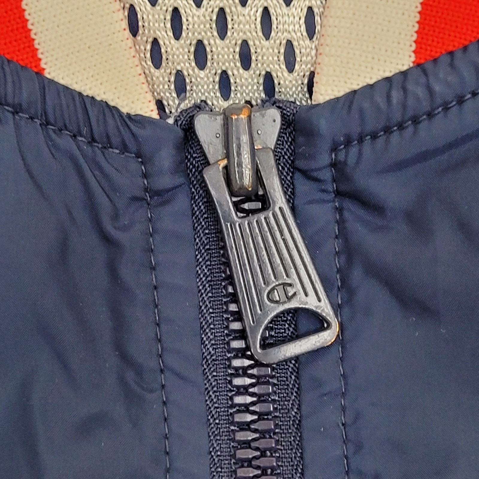Vintage Y2K Champion Varsity Bomber Jacket Large 23×27 Blue