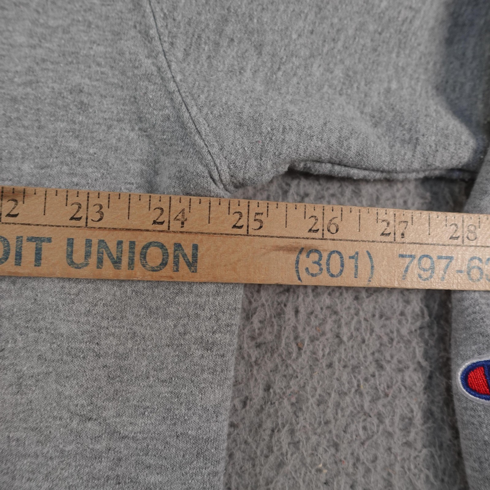 Champion Shepherd University Jacket Mens XL Gray Fleece Full Zip Hoodie College