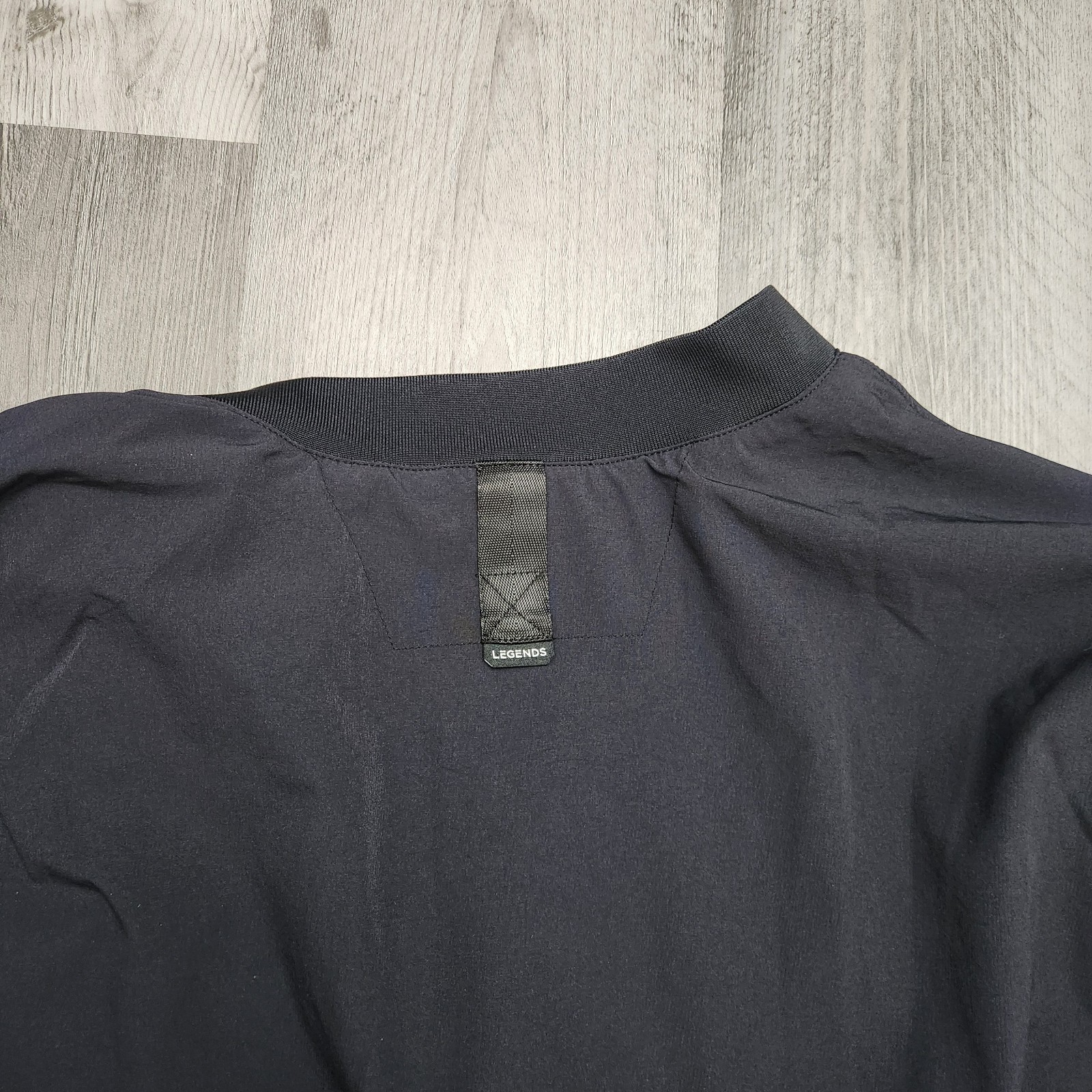 Legends Jacket Men Medium Carson Bomber Coat Black Spandex Stretch Full Zip