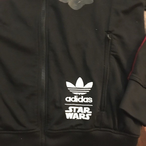 ADIDAS ORIGINALS STAR WARS BLACK RED COLOR FORCE DARTH VADER TRACK TOP JACKET