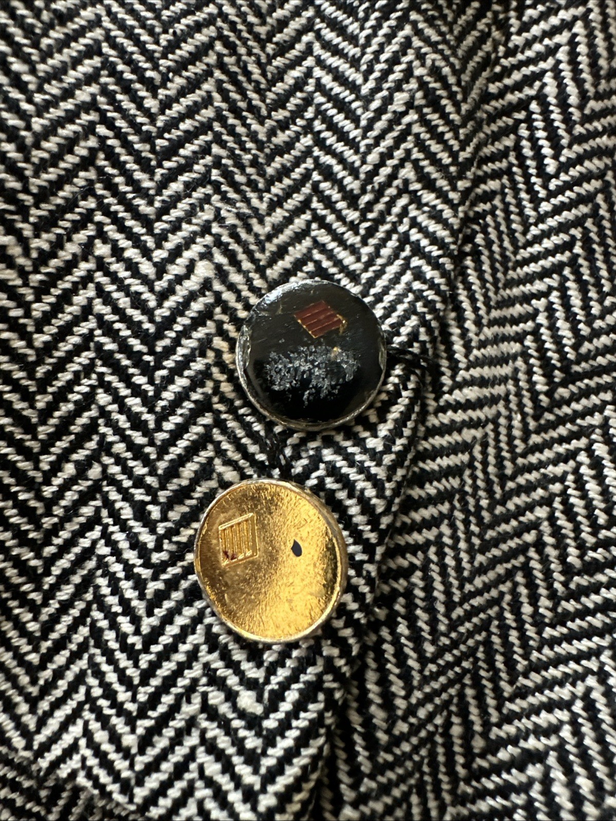 VTG Countess Mara 100% Silk 90s Sport Coat Men’s Size 46L Two Button Herringbone