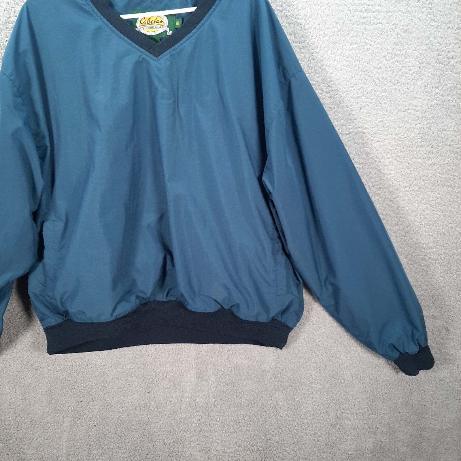 Cabelas Jacket Adult Extra Large Blue Windbreaker Lined Softshell Outdoor Casual