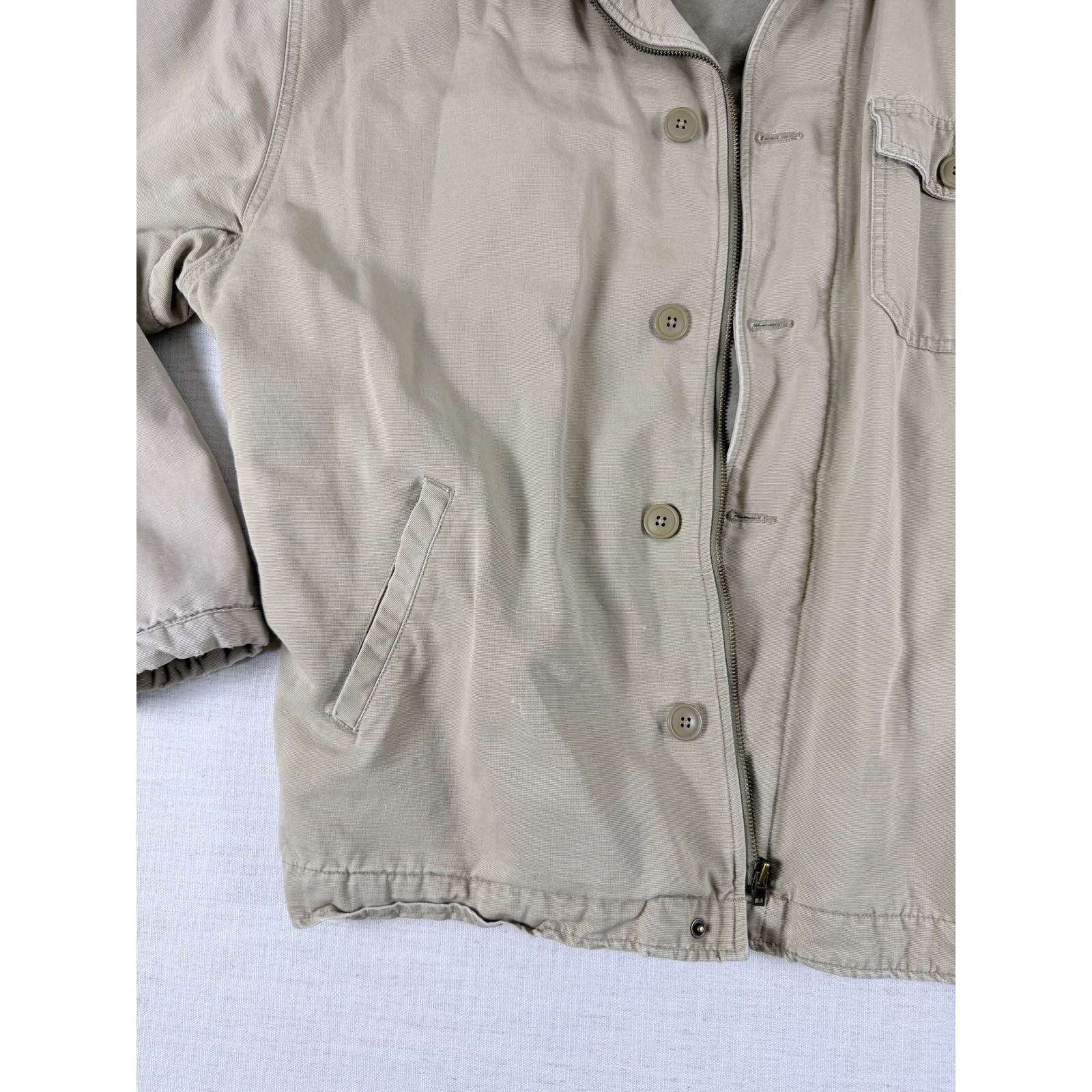 American Eagle Outfitters Mens XXL Khaki Tan Cotton Workwear Jacket RN 54485