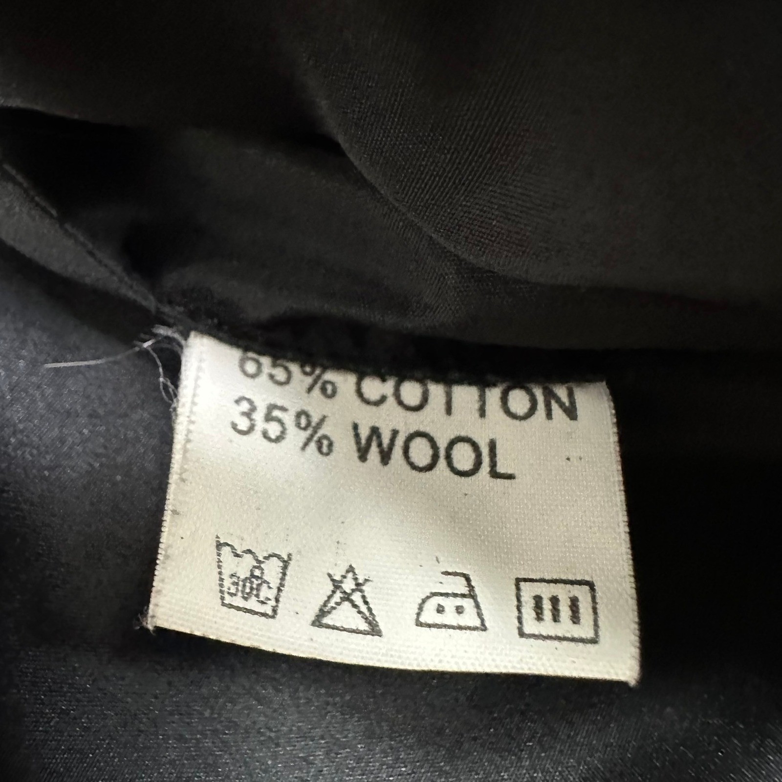 Piumino Sifariano Mens Medium Puffer Button Bomber Jacket Black Wool Blend Sz 50