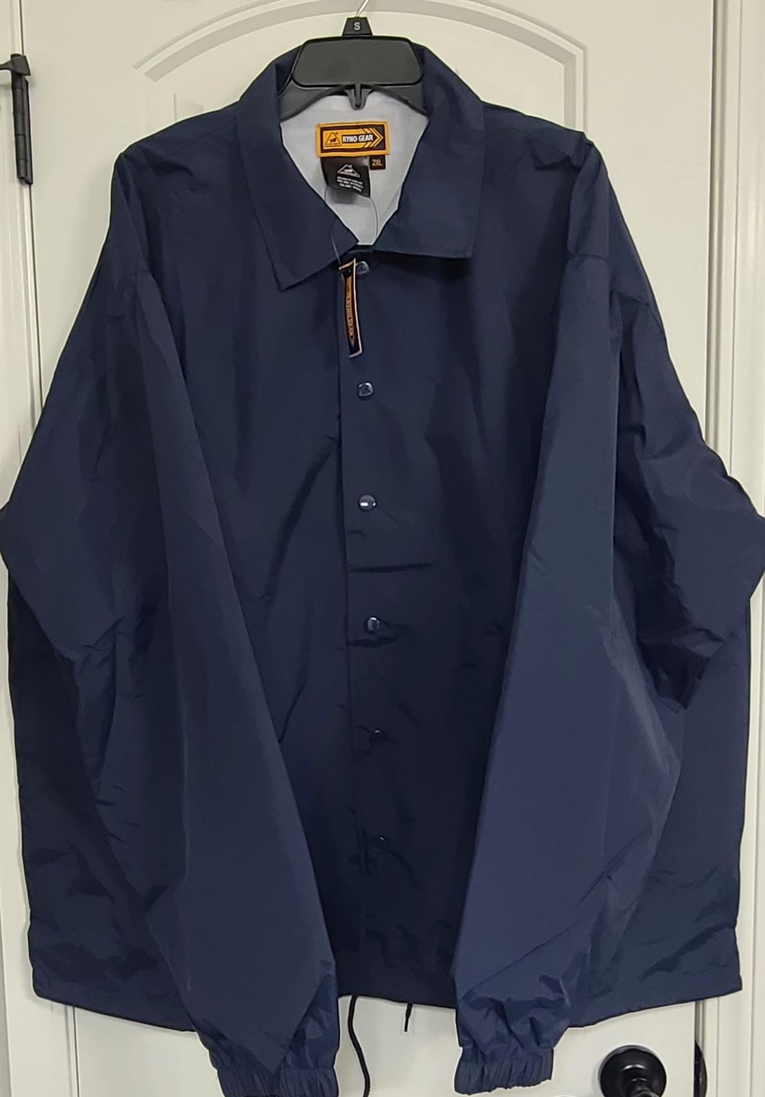 Men’s Water Resistant Lightweight Button Up Windbreaker Drawstring Coach Jacket