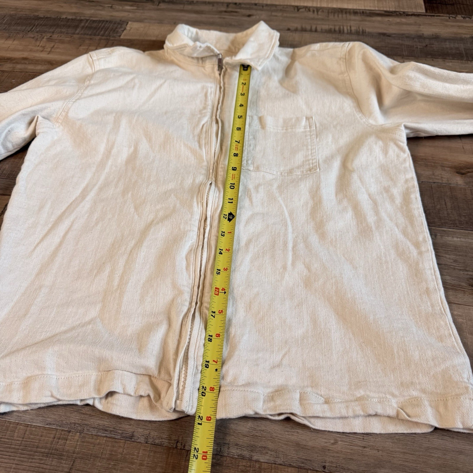 Free Assembly Beige Full Zip Casual Jacket XXL (18) Spring cottagecore brunch