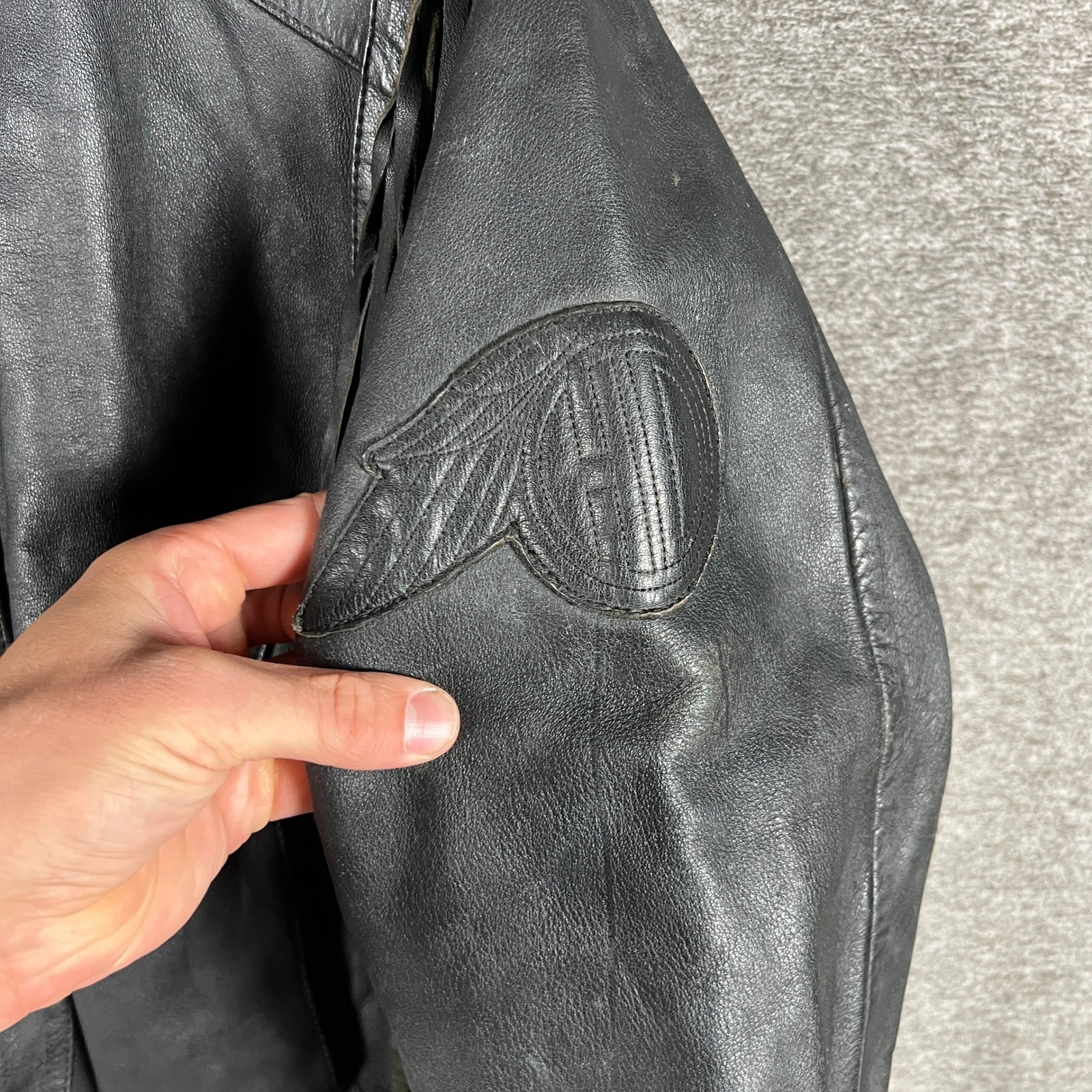 Vintage Harley Davidson Leather Fringe Jacket Mens 44 (L) Motorcycle Quilt Lined