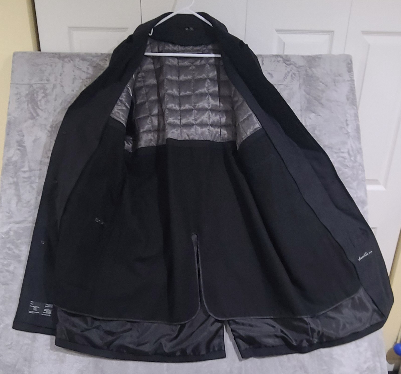 Kenneth Cole Jacket Men’s XL Black Full Zip Long Length Dry Clean Only 42R
