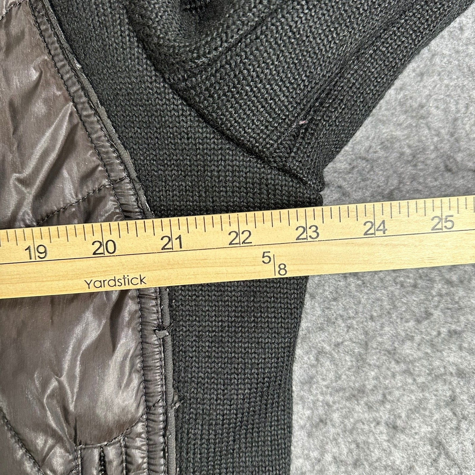 Piumino Sifariano Mens Medium Puffer Button Bomber Jacket Black Wool Blend Sz 50