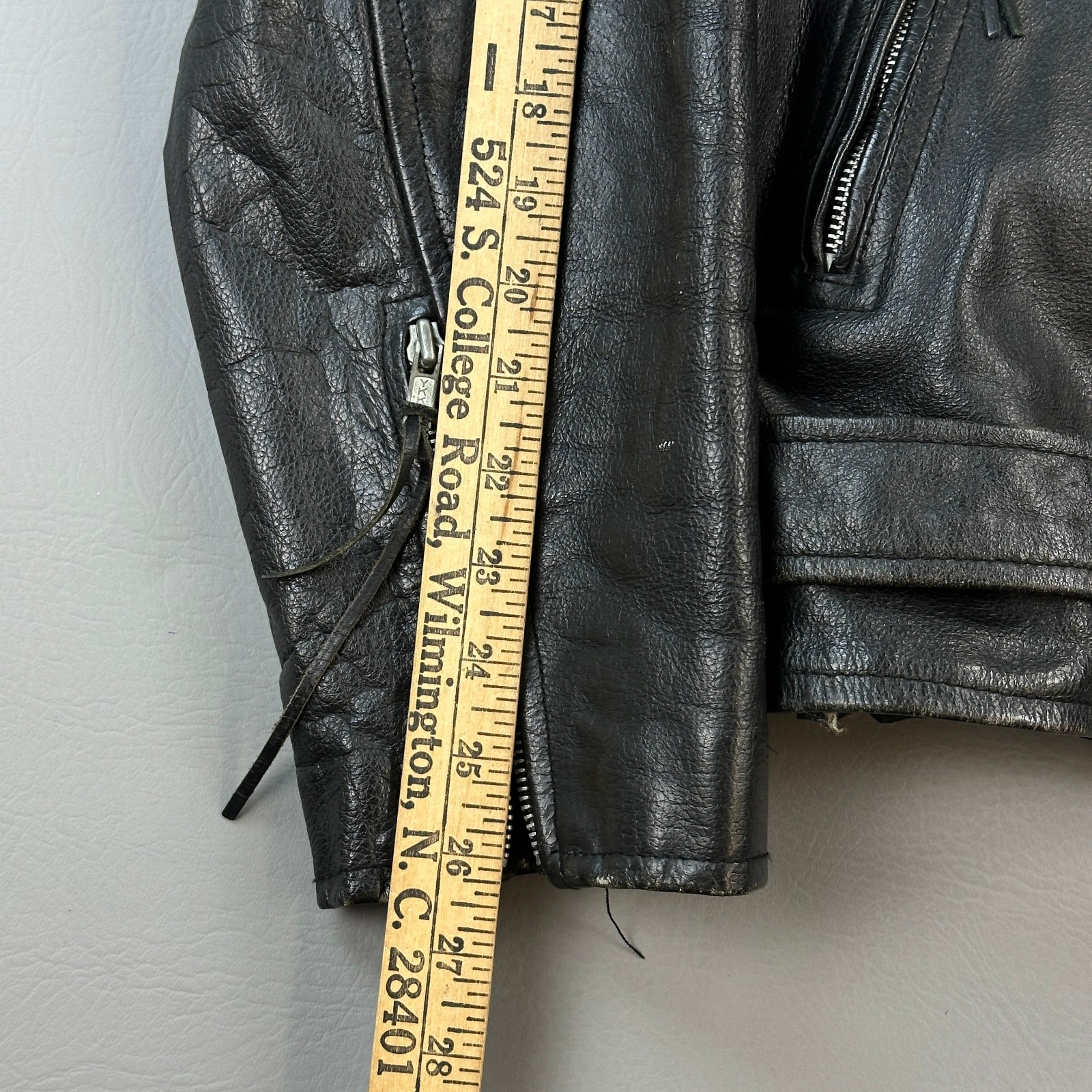 Vintage Barneys Moto Jacket Mens 50 Black Leather Biker Patches Thinsulate 80s